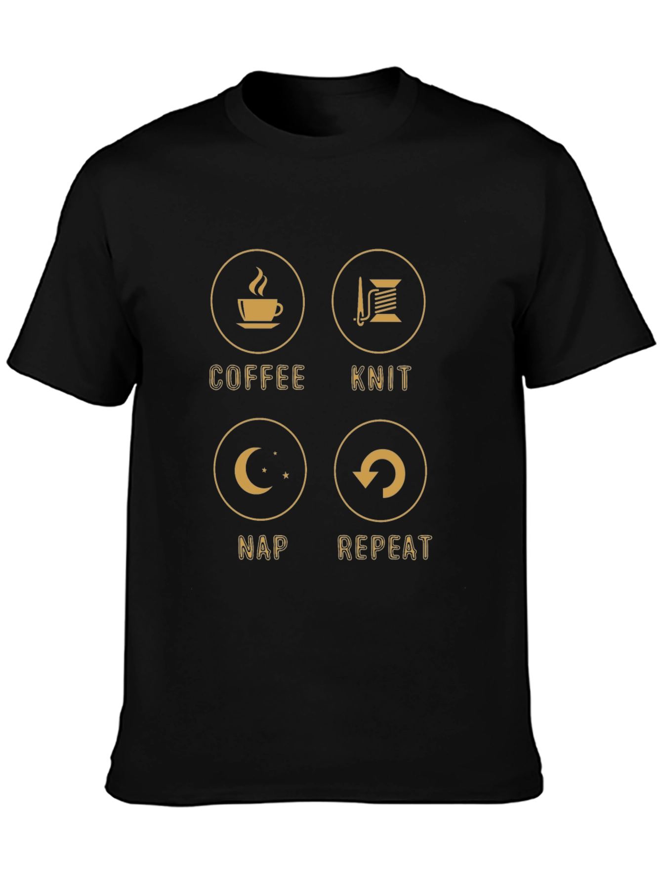 Coffee Knit Nap Repeat T-Shirt
