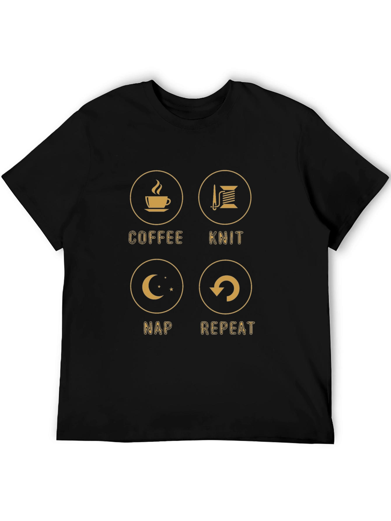 Coffee Knit Nap Repeat T-Shirt