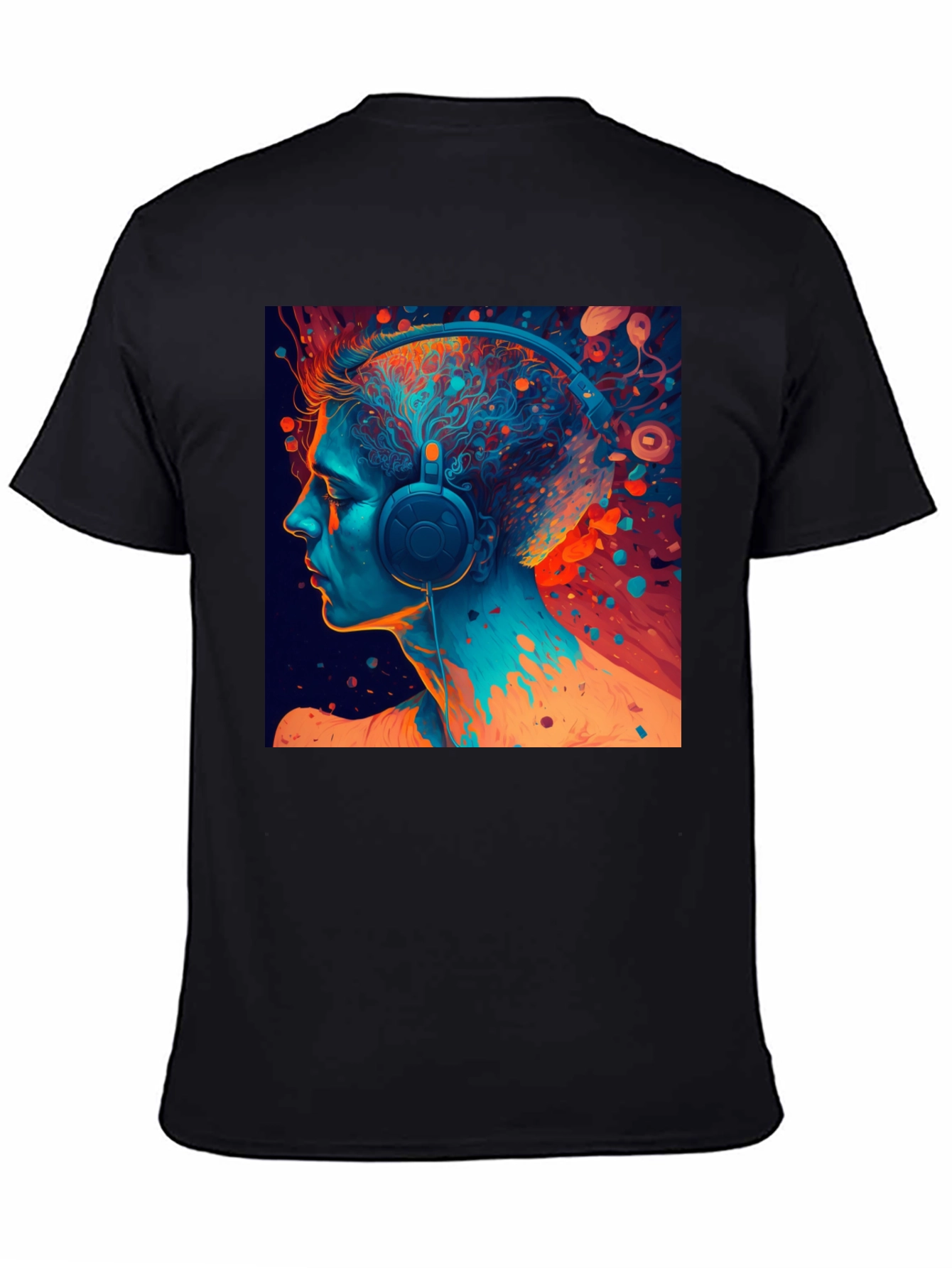 Abstract Headphone Graphic T-Shirt