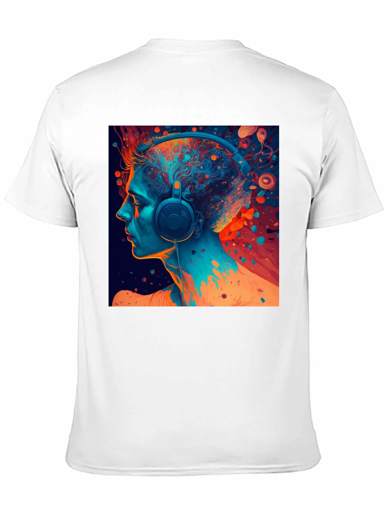 Abstract Headphone Graphic T-Shirt