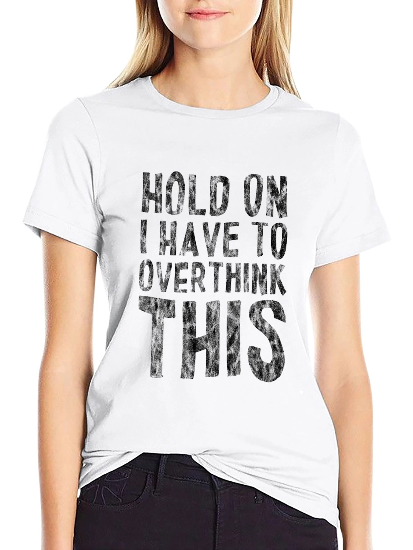 Overthinker Tee: Funny Sarcastic Black T-Shirt