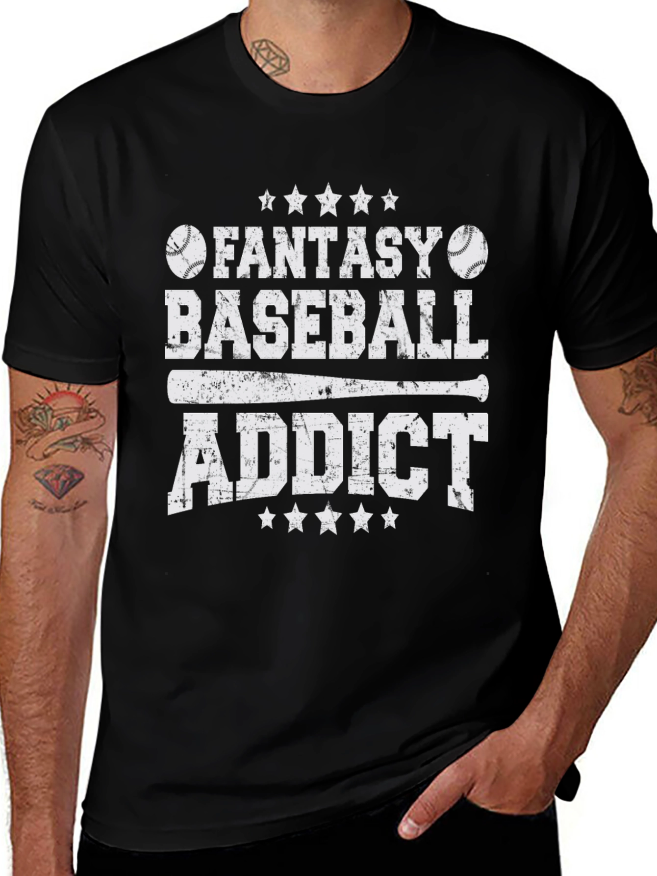 Fantasy Baseball Addict Graphic Tee