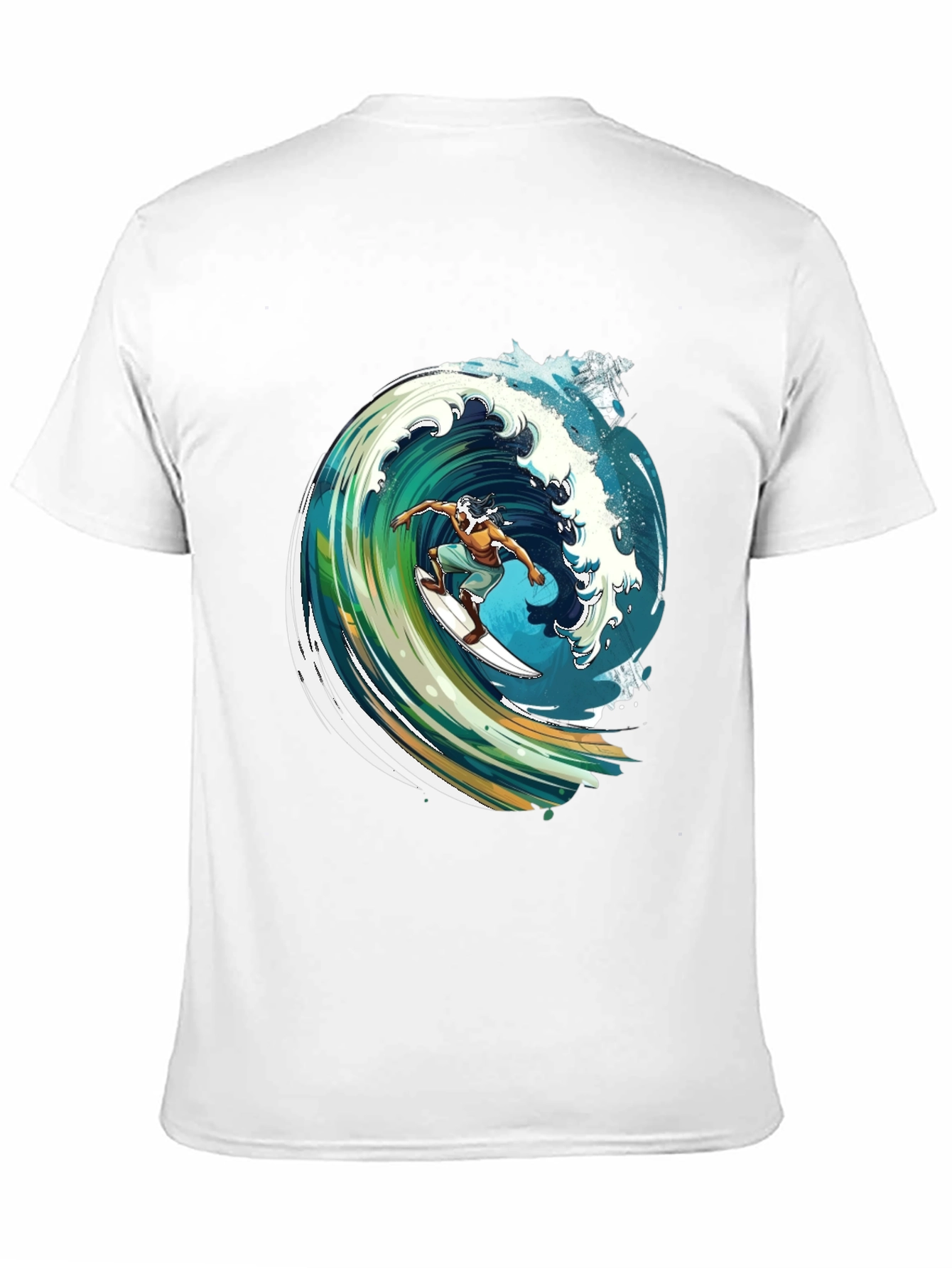 Surfer Wave Graphic Black Tee
