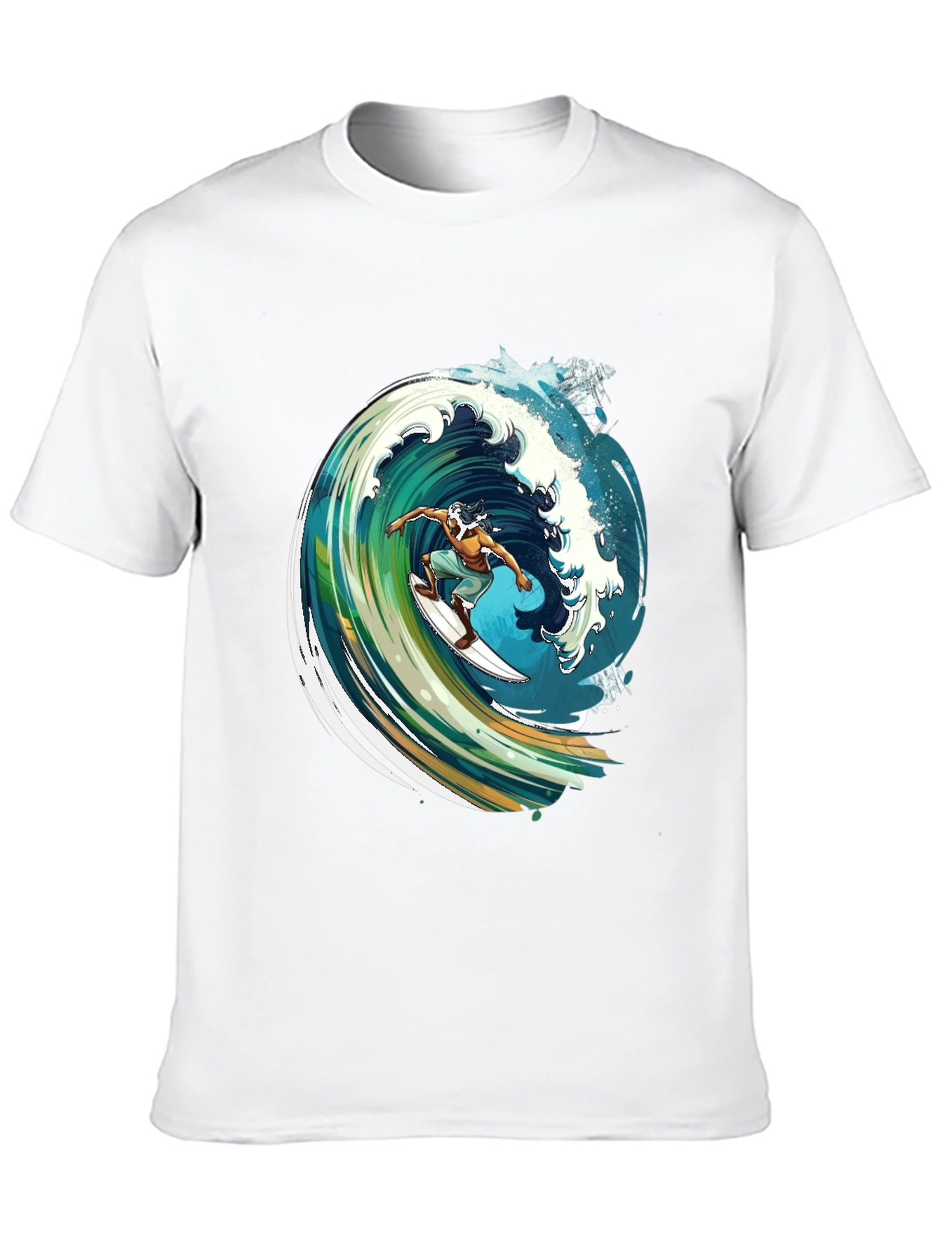 Surfer Wave Graphic Black Tee