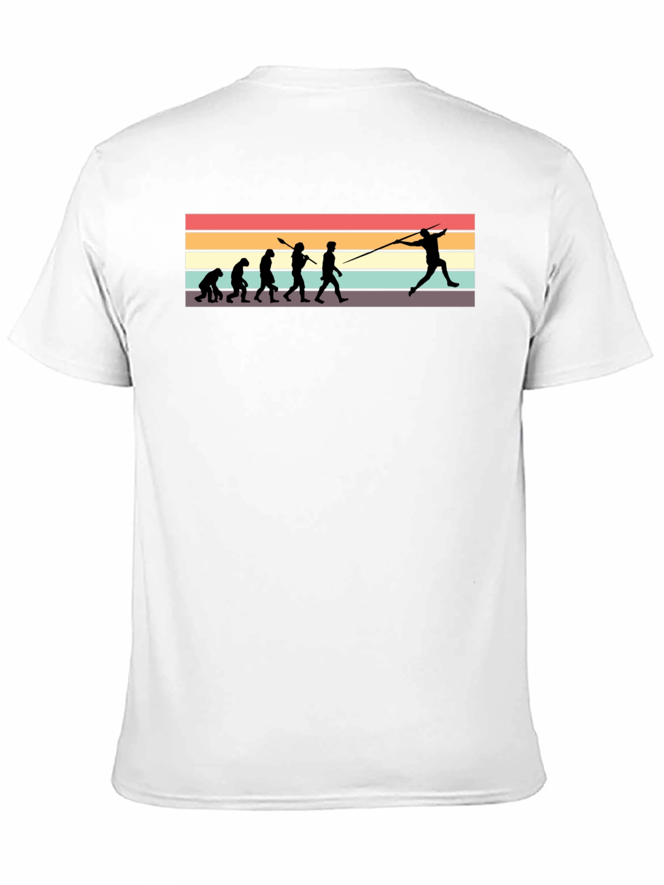 Evolution of Javelin Thrower Black T-Shirt