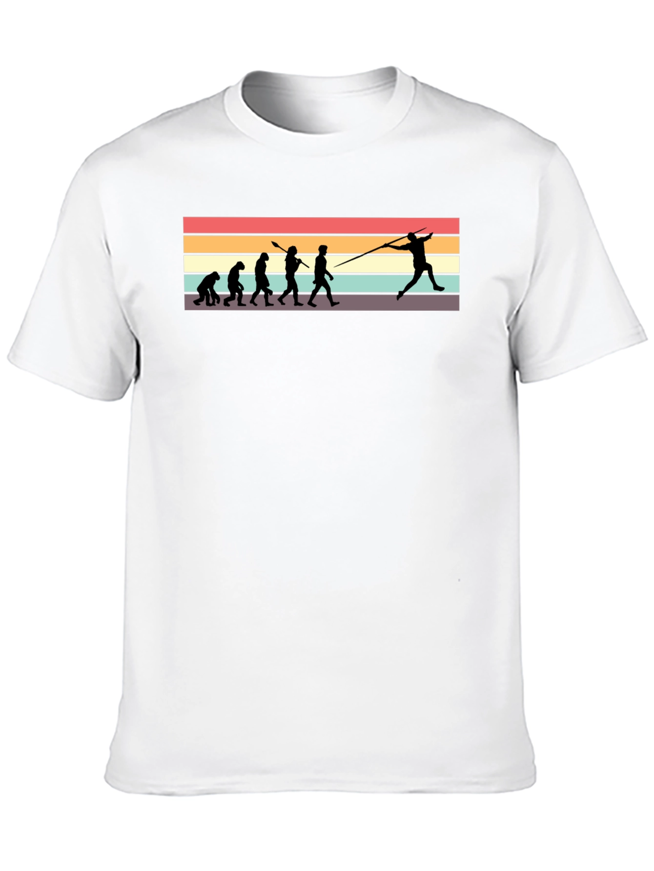 Evolution of Javelin Thrower Black T-Shirt