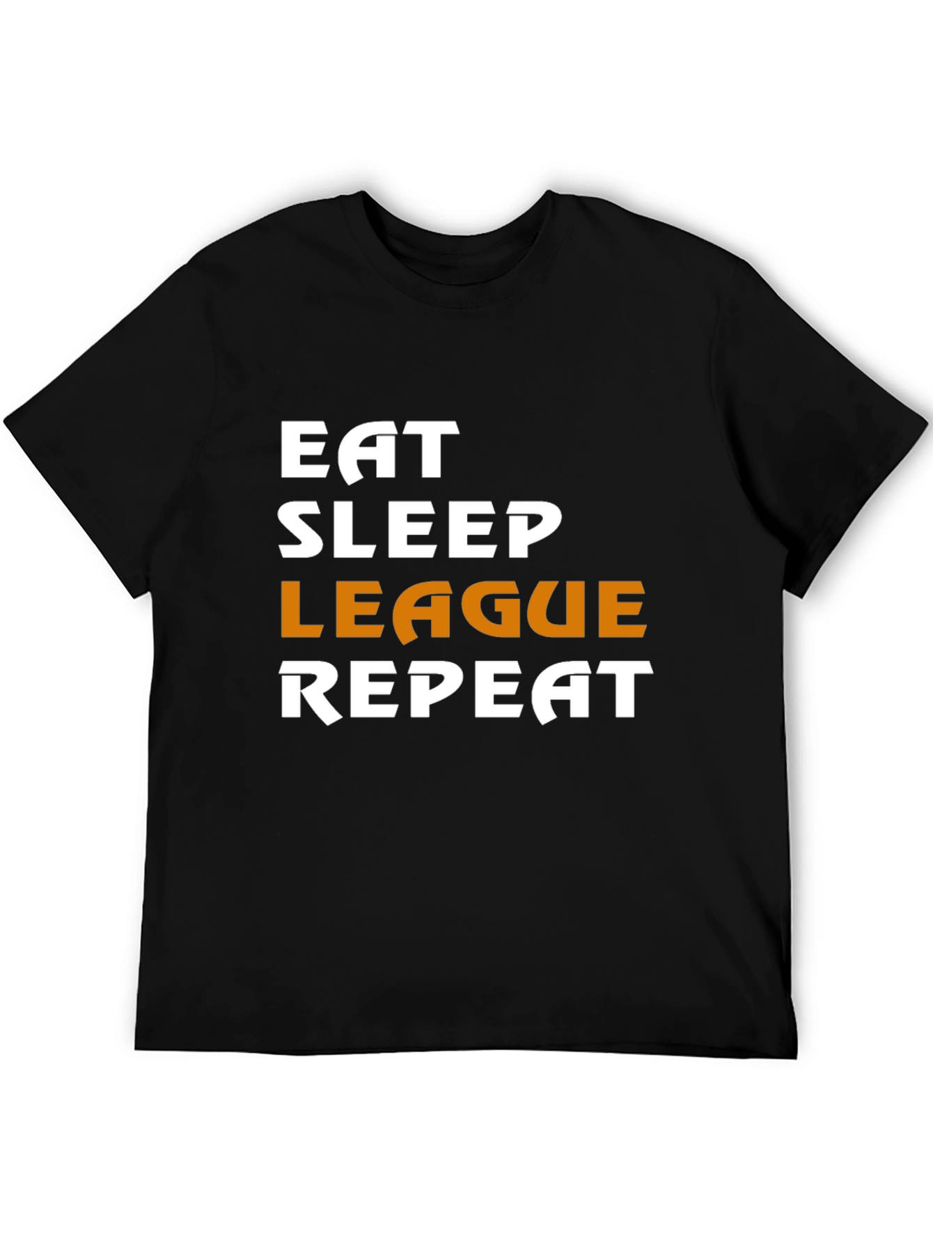 Eat Sleep League Repeat Black T-Shirt