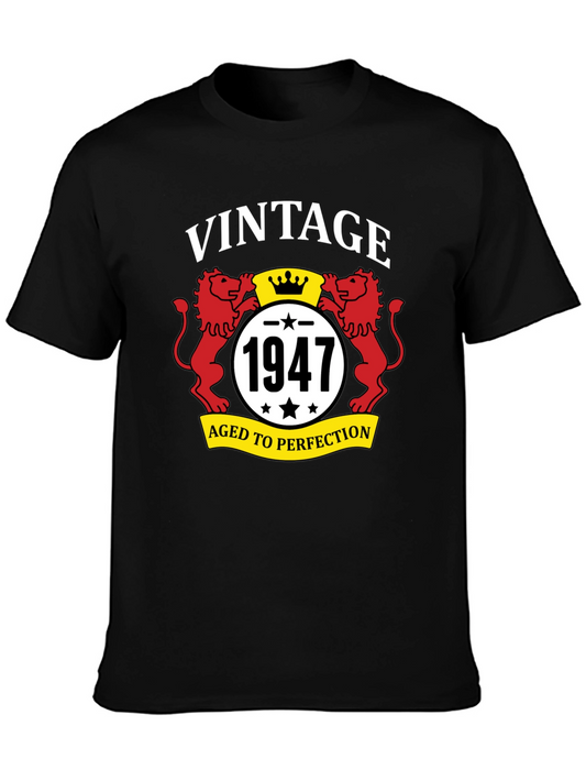 Vintage 1947 Aged to Perfection Black T-Shirt