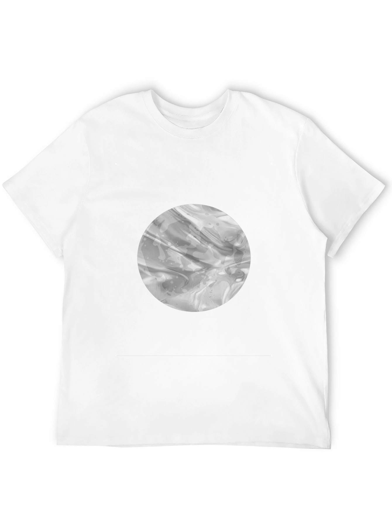 Abstract Circle Graphic Black T-Shirt