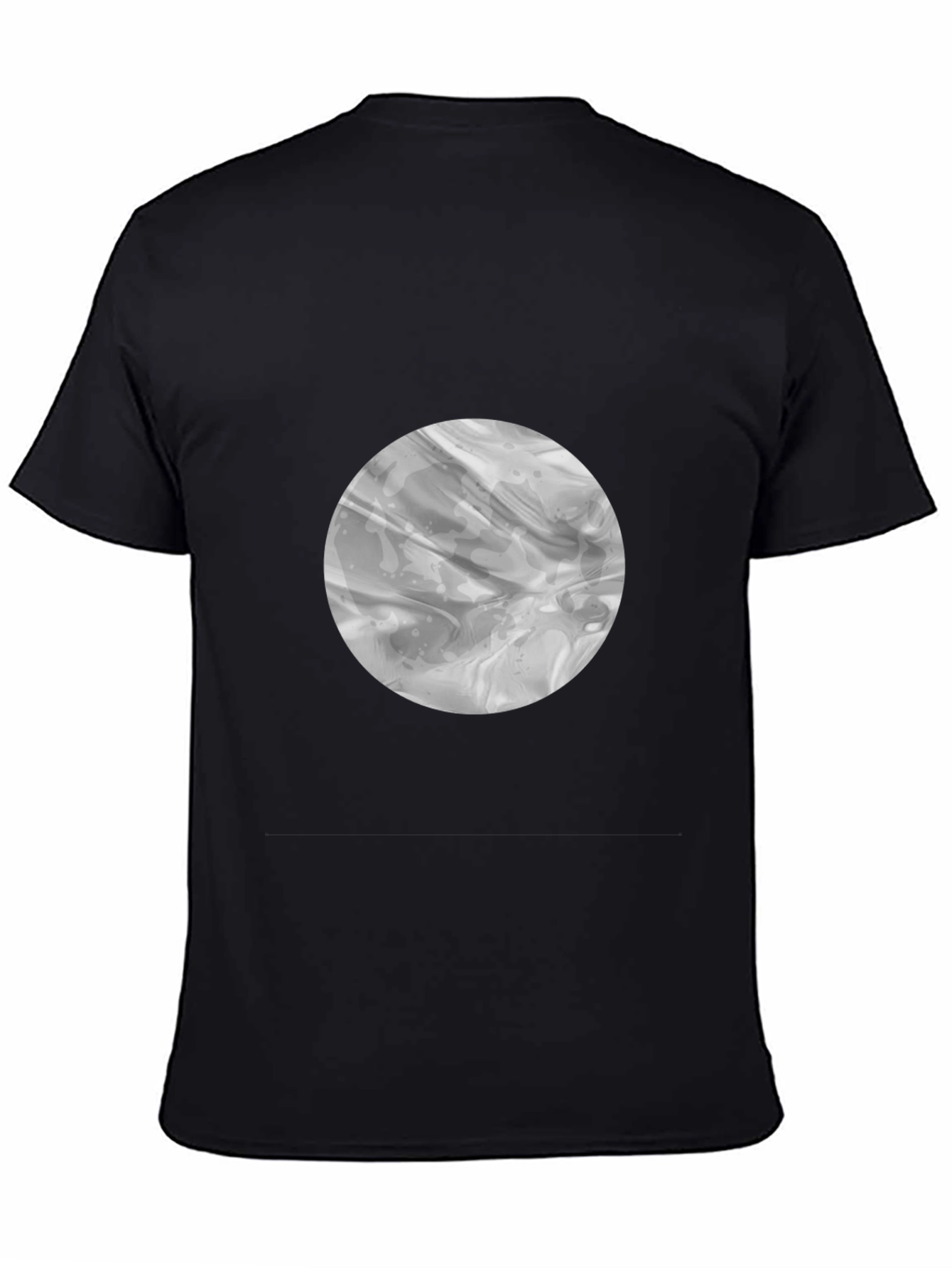 Abstract Circle Graphic Black T-Shirt