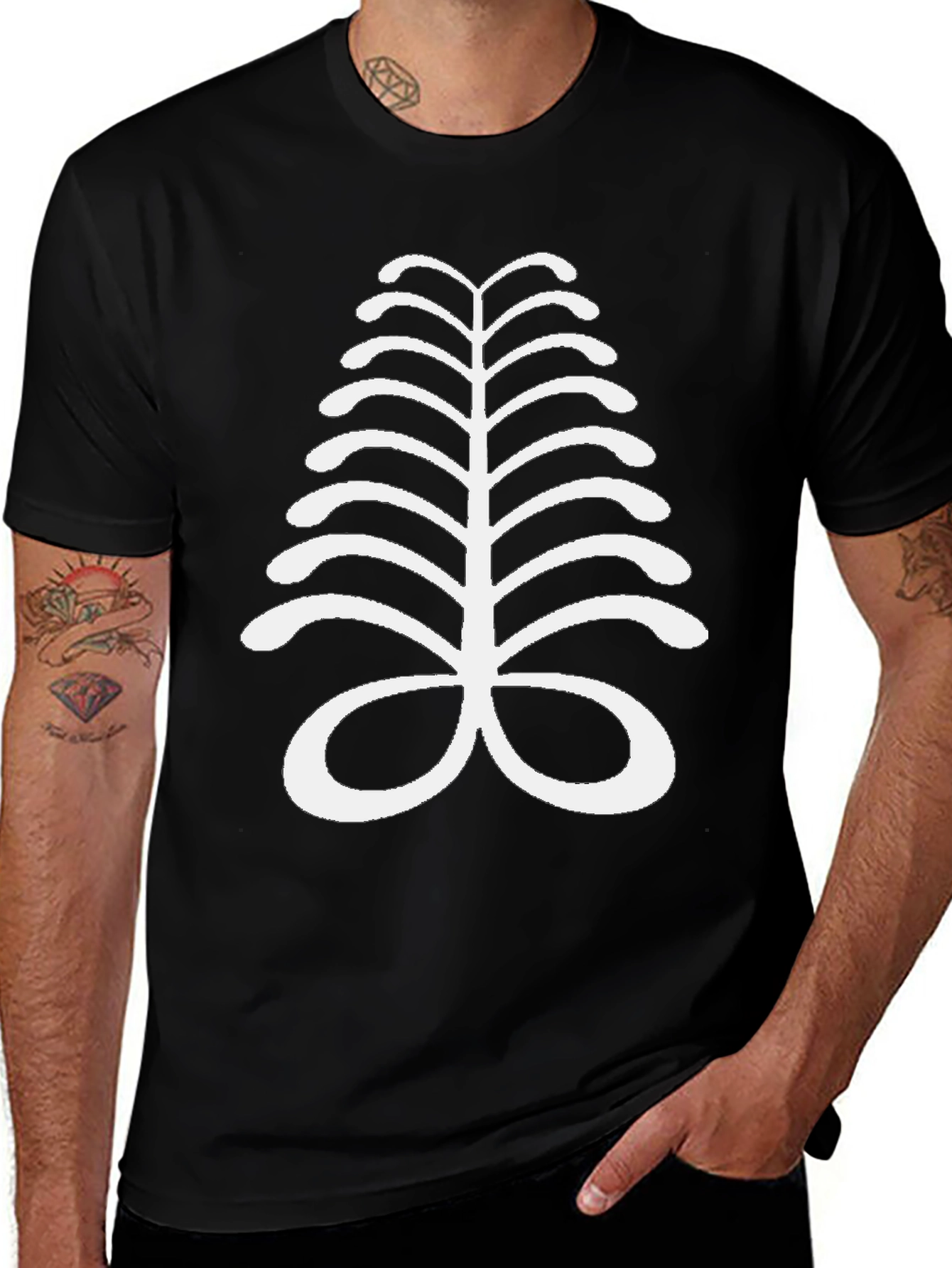 Adinkra Symbol T-Shirt - Black Cotton Tee