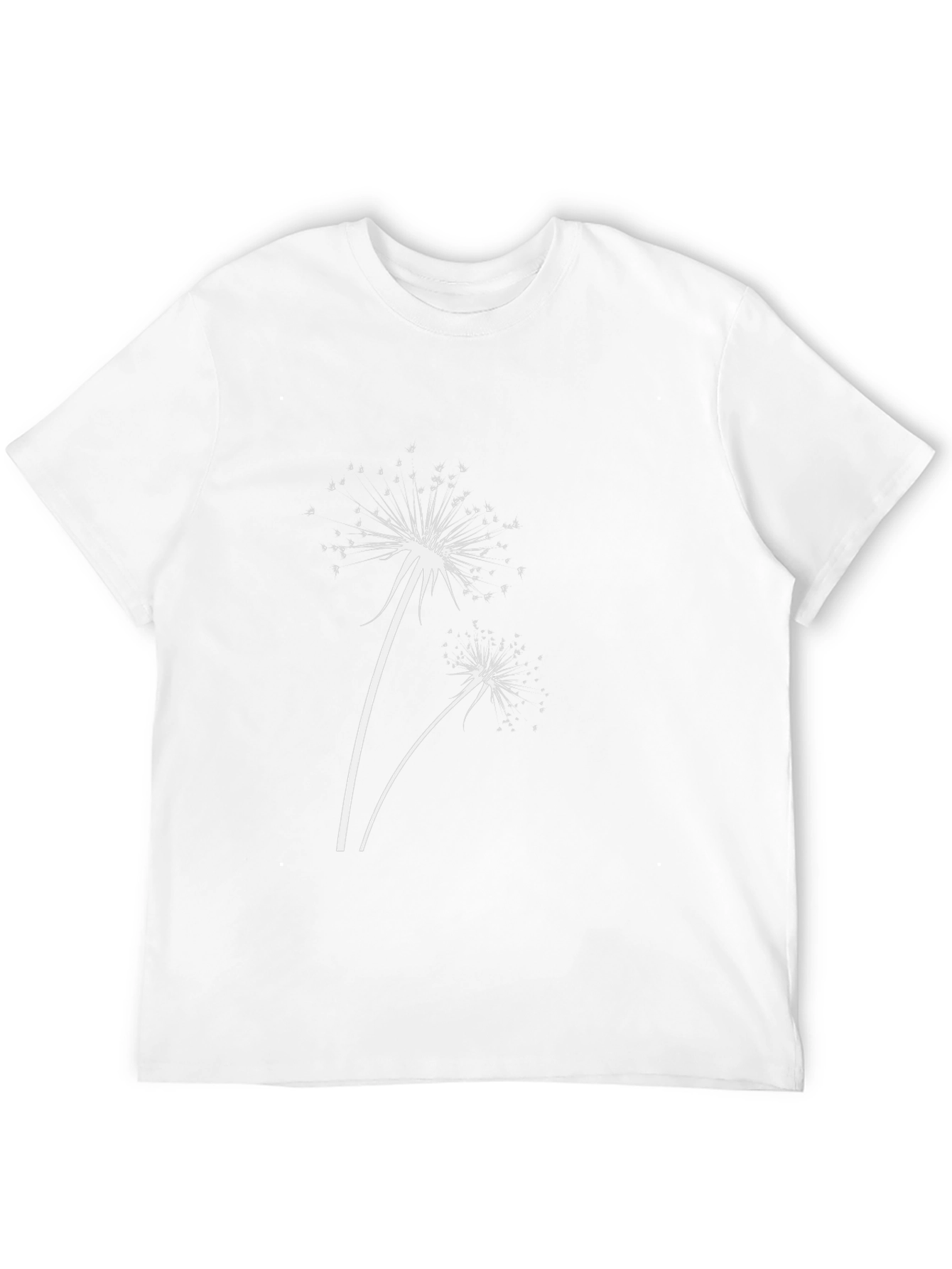 Dandelion Print Black T-Shirt - Stylish & Casual