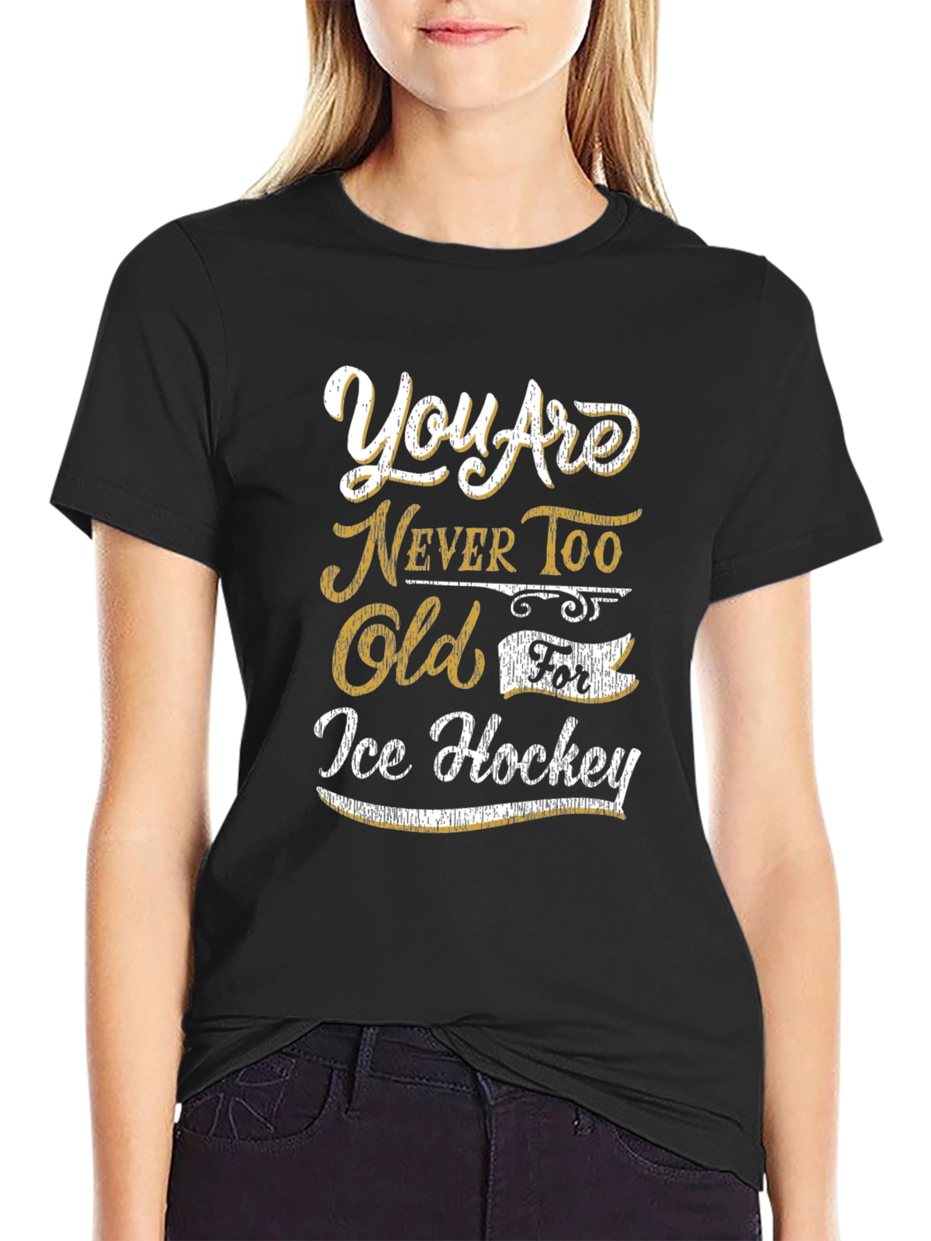 Never Too Old For Ice Hockey Graphic Tee