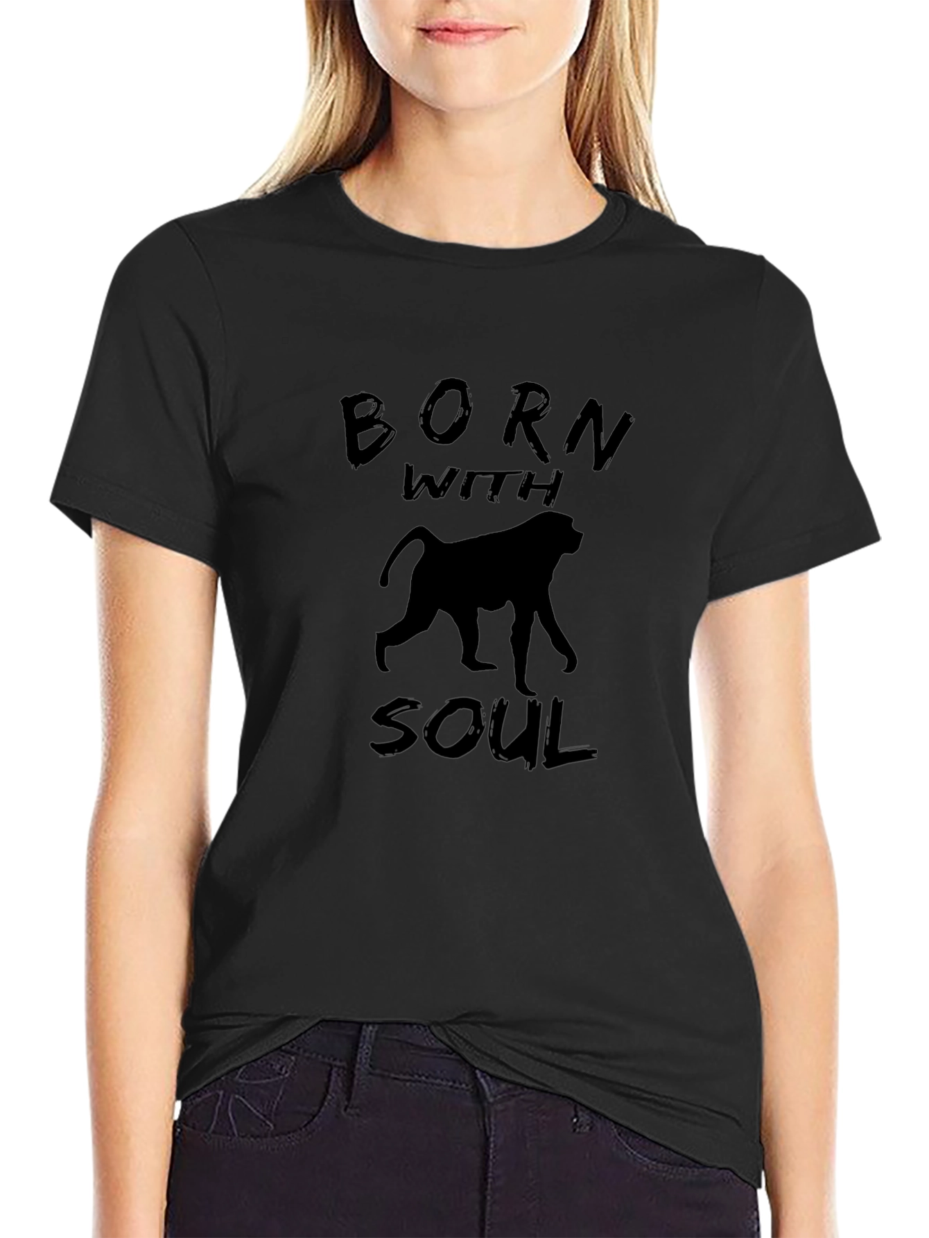 Born with Soul Graphic Tee - Black