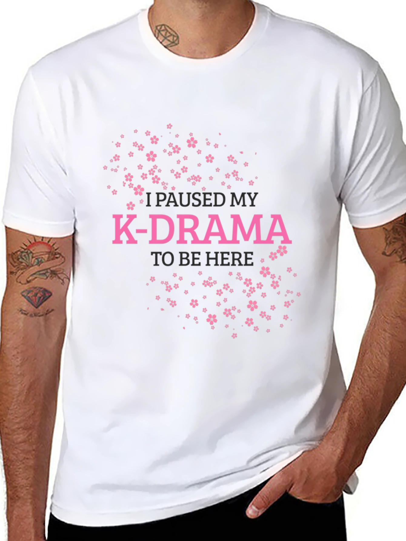 K-Drama Paused Cherry Blossom Tee