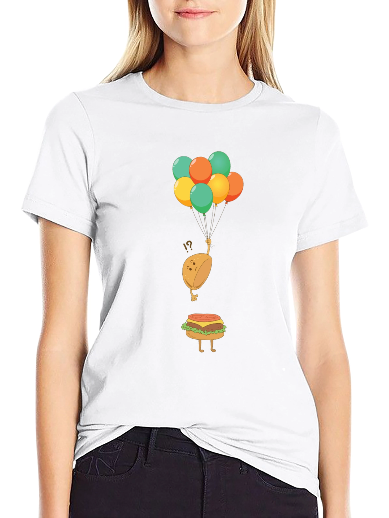 Funny Burger Bun Balloons T-Shirt