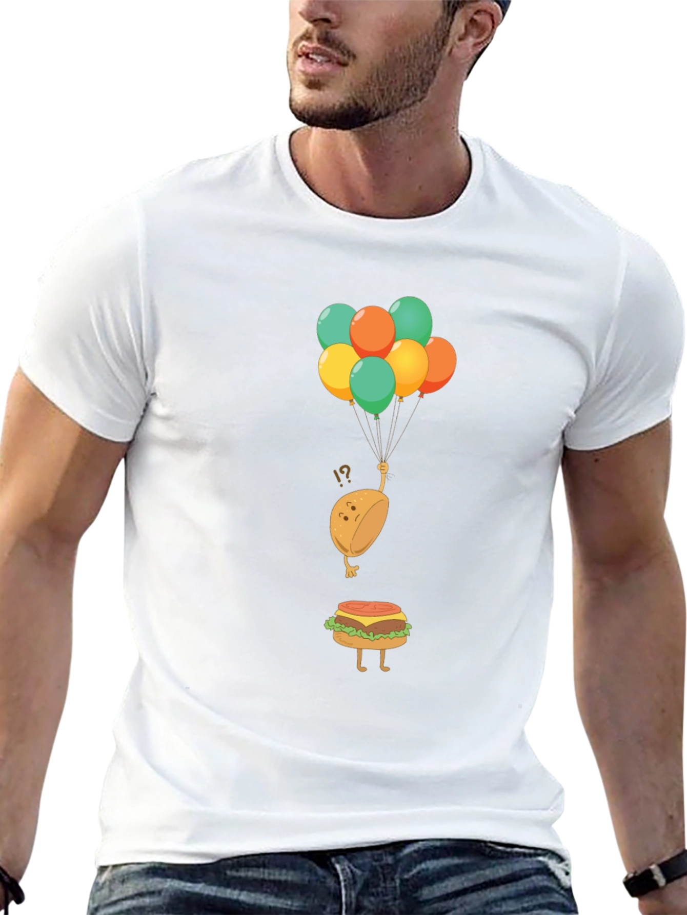 Funny Burger Bun Balloons T-Shirt