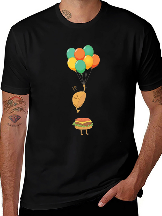 Funny Burger Bun Balloons T-Shirt