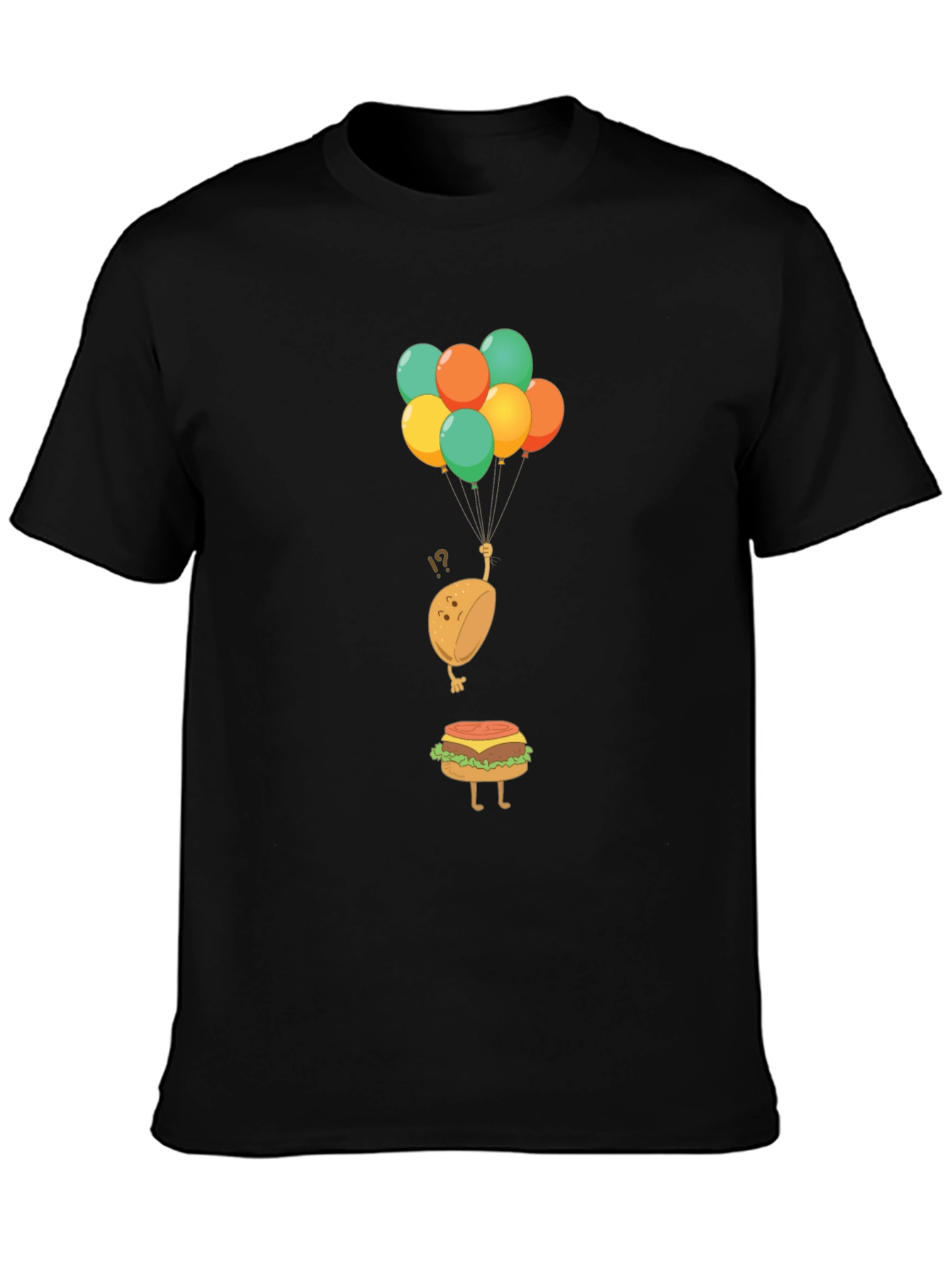 Funny Burger Bun Balloons T-Shirt