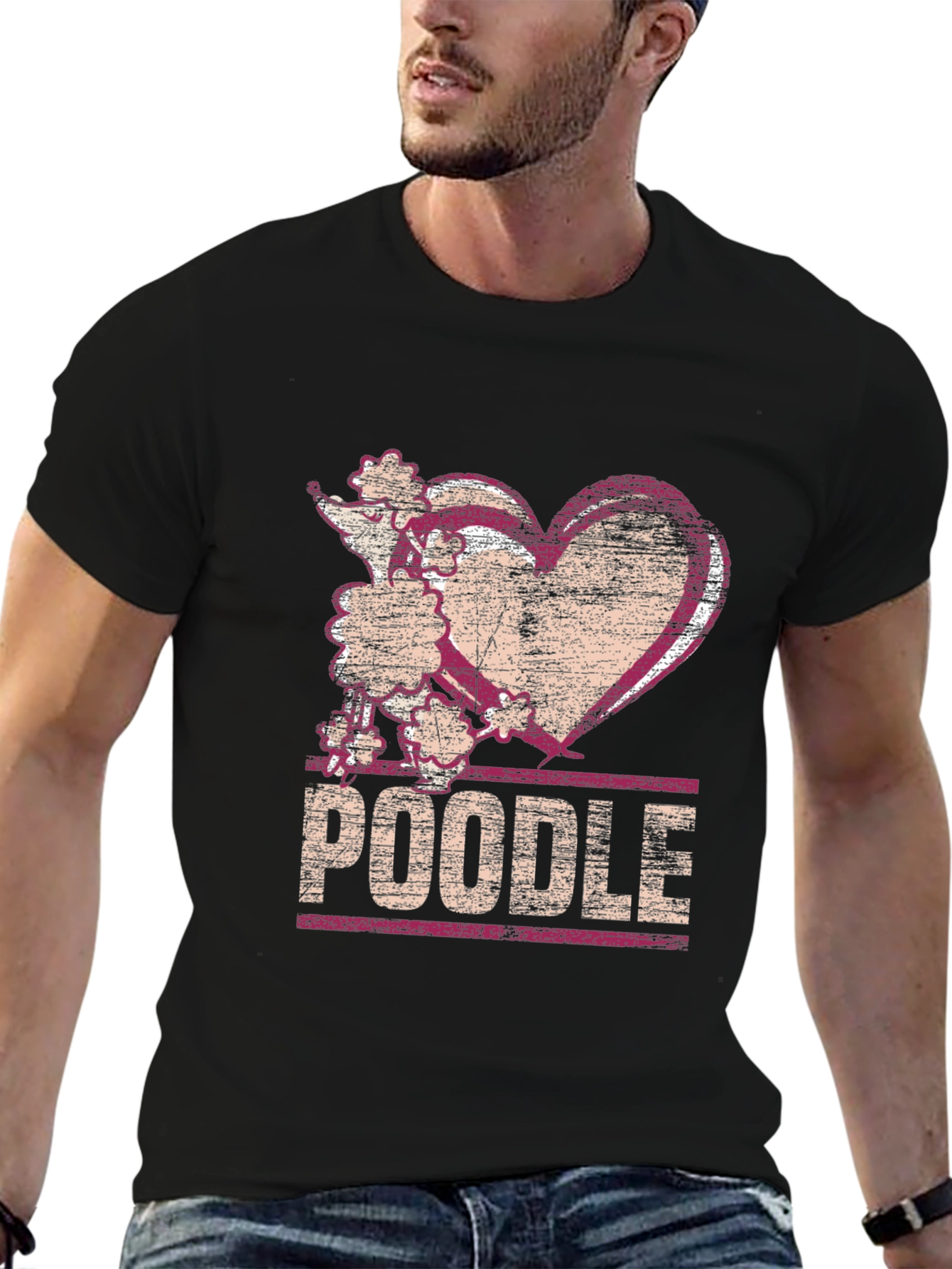 Poodle Heart T-Shirt - Dog Lover Tee
