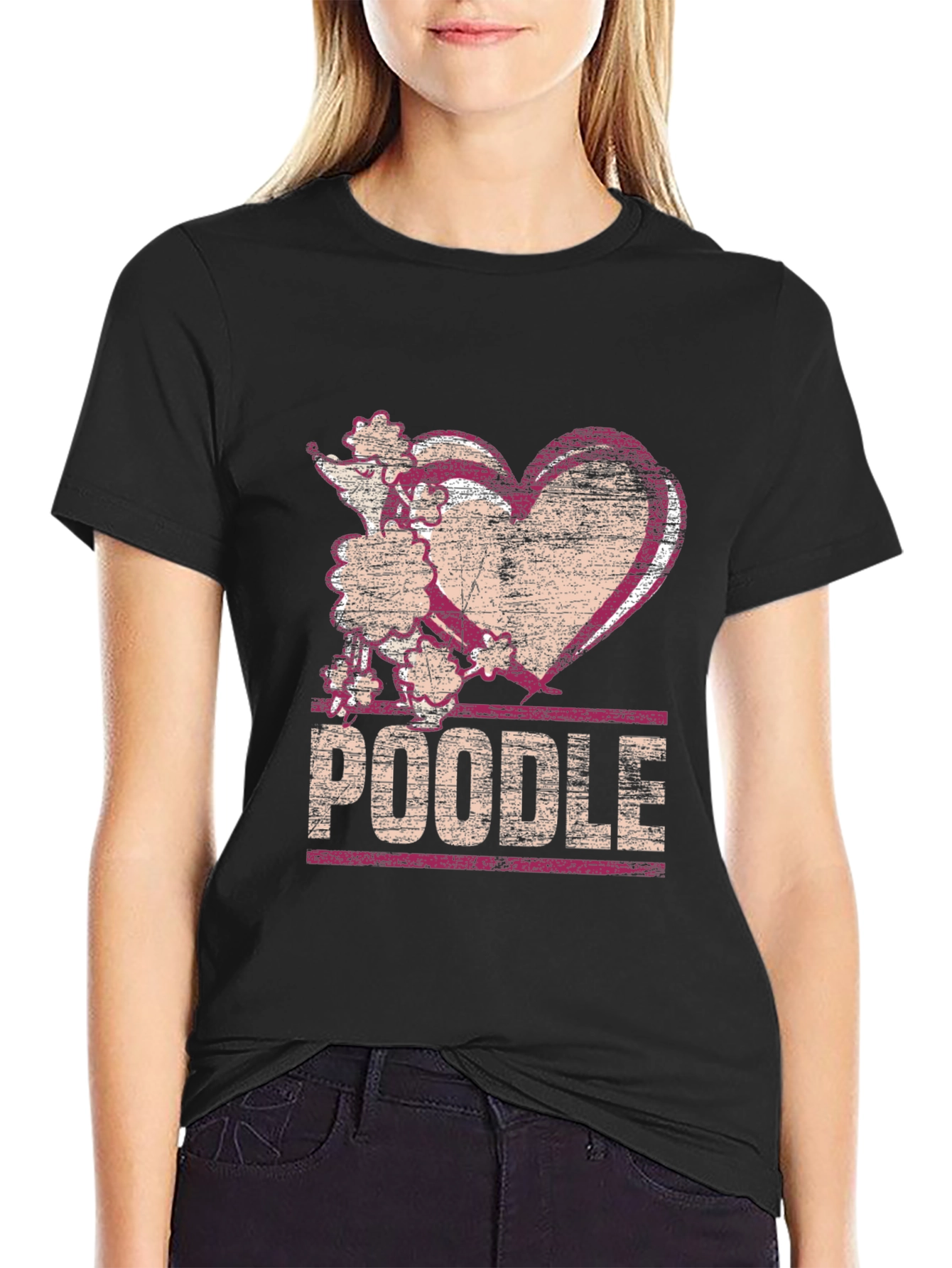 Poodle Heart T-Shirt - Dog Lover Tee