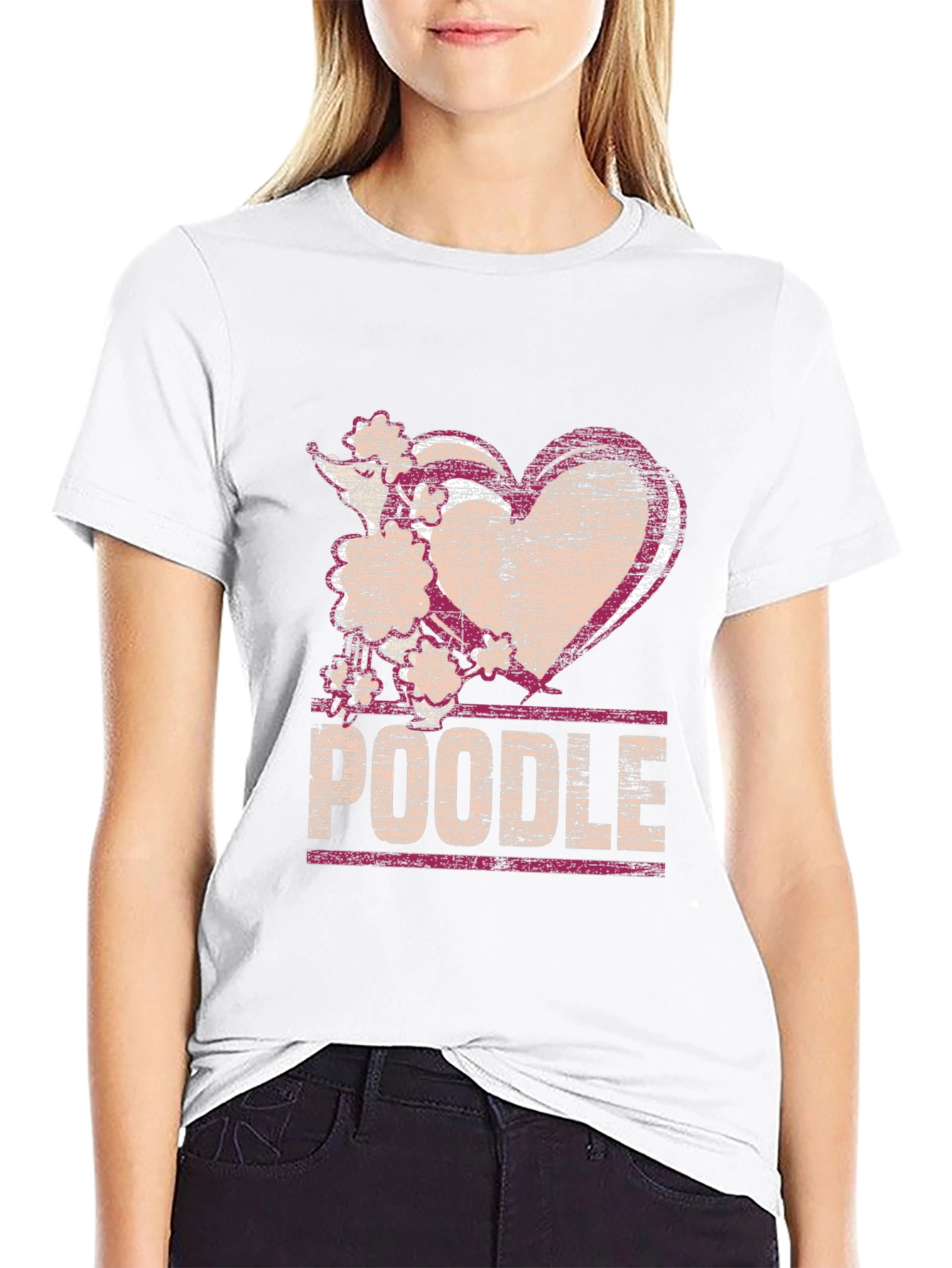 Poodle Heart T-Shirt - Dog Lover Tee