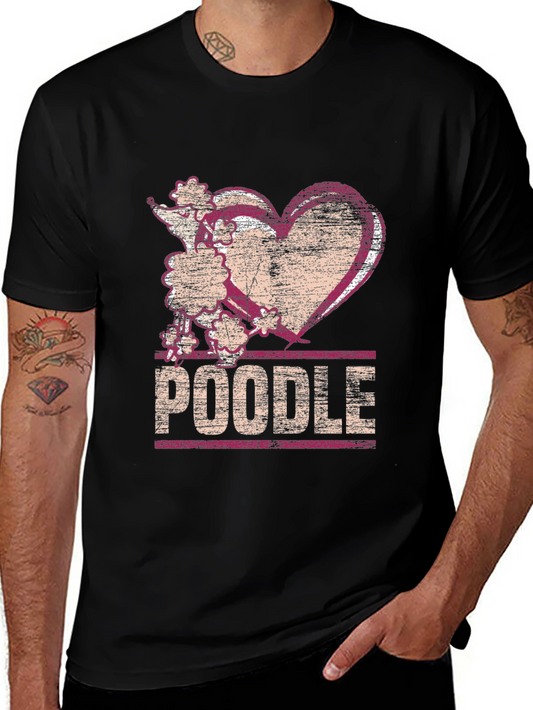 Poodle Heart T-Shirt - Dog Lover Tee