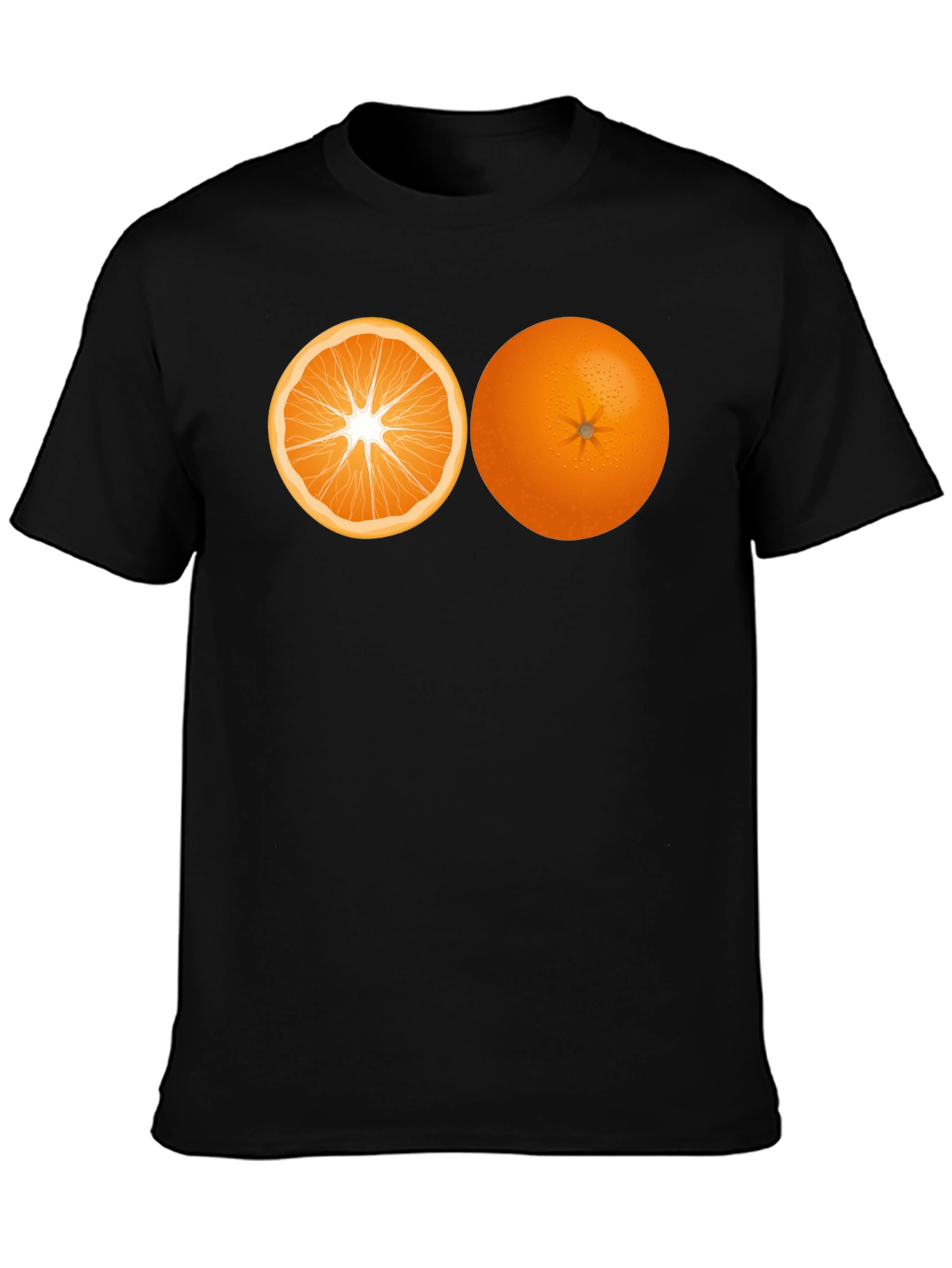 Orange Graphic T-Shirt - Fruit Design Tee