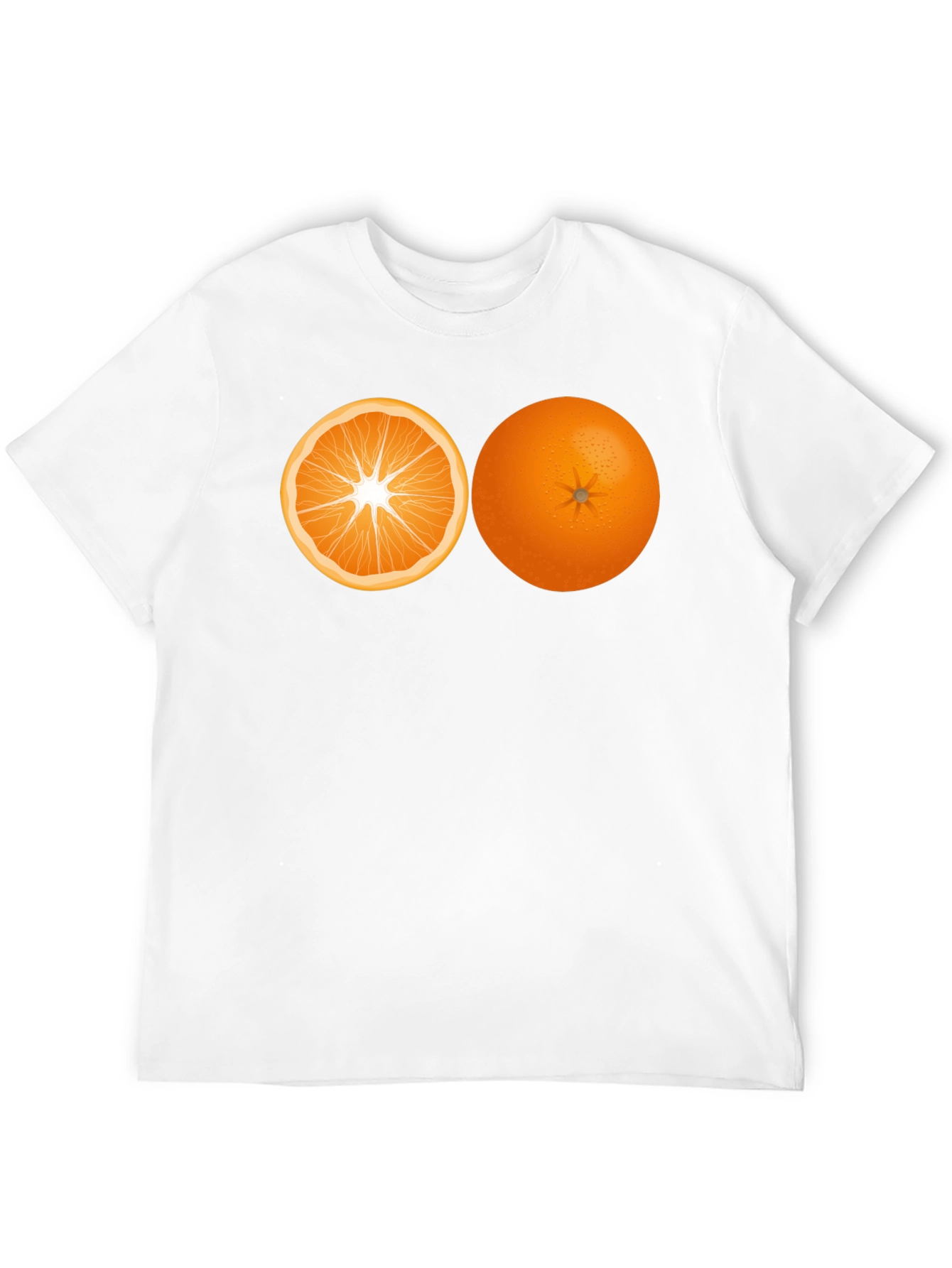 Orange Graphic T-Shirt - Fruit Design Tee