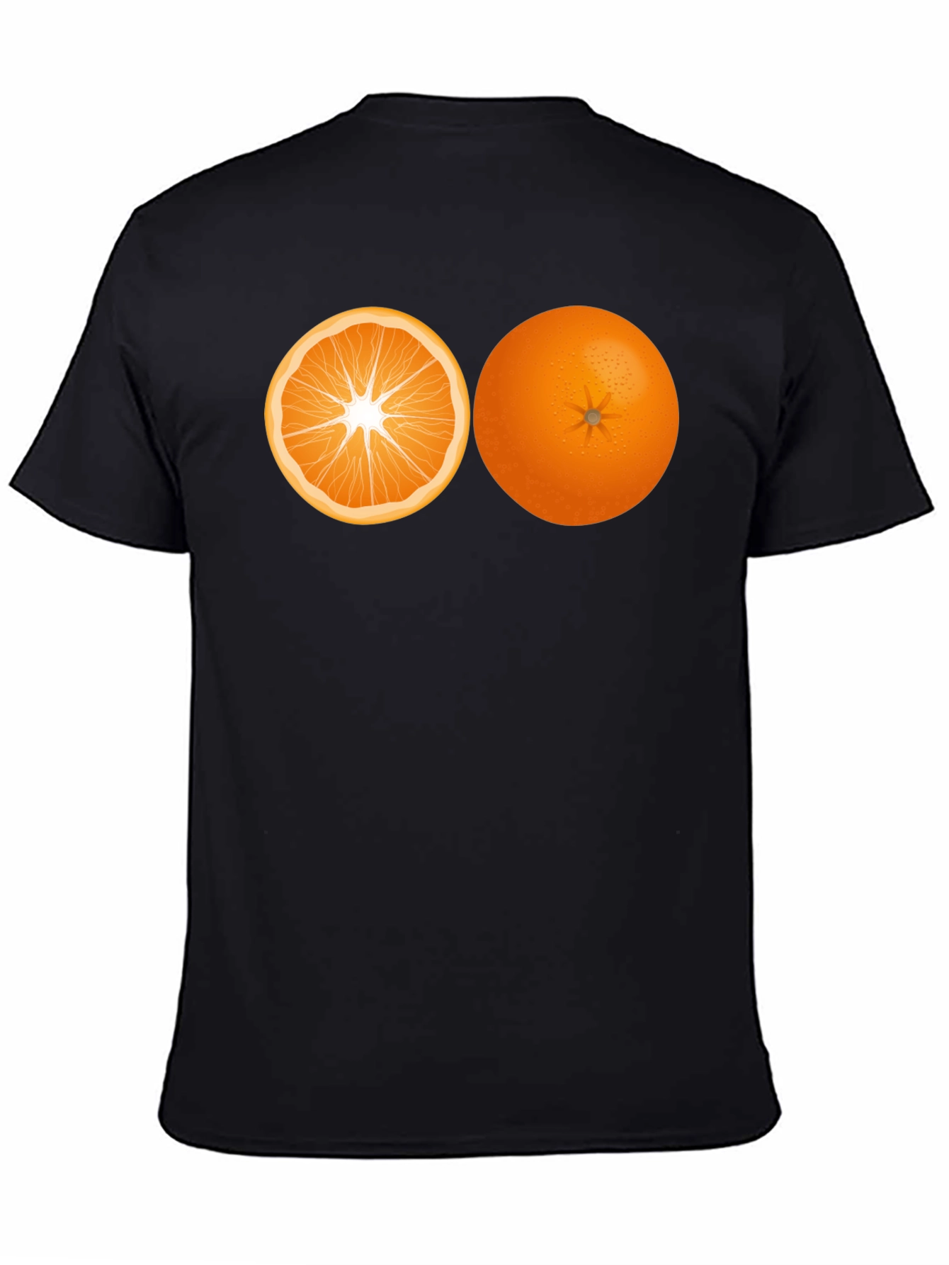 Orange Graphic T-Shirt - Fruit Design Tee