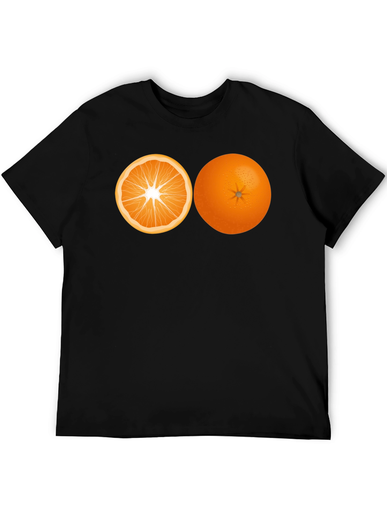 Orange Graphic T-Shirt - Fruit Design Tee