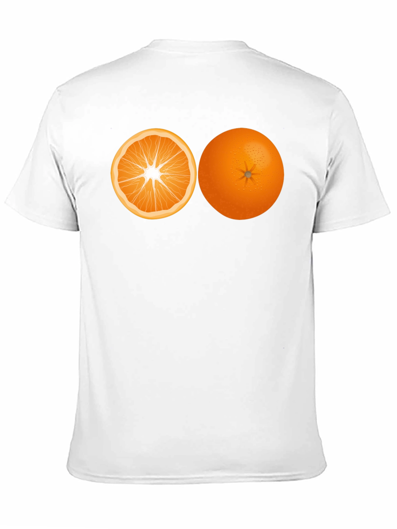 Orange Graphic T-Shirt - Fruit Design Tee
