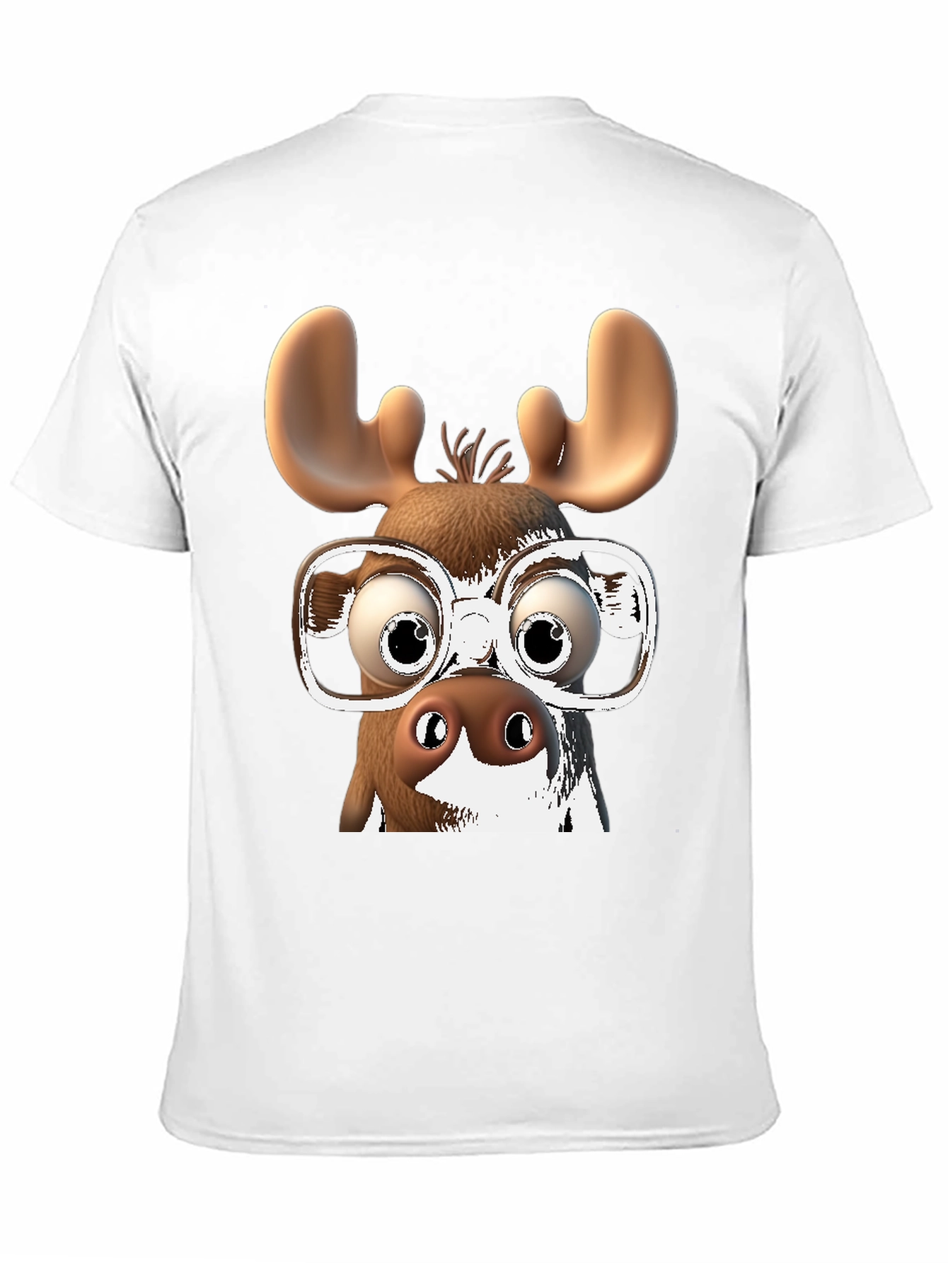 Funny Moose with Glasses Graphic Tee