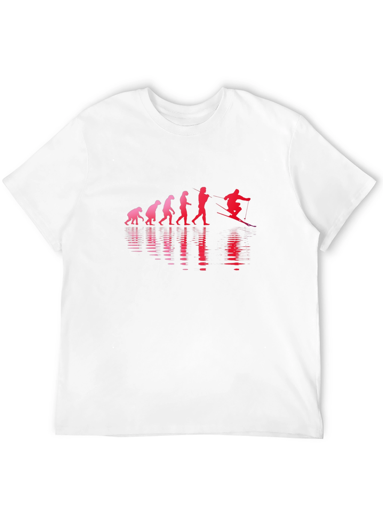 Evolution of Skiing Black T-Shirt