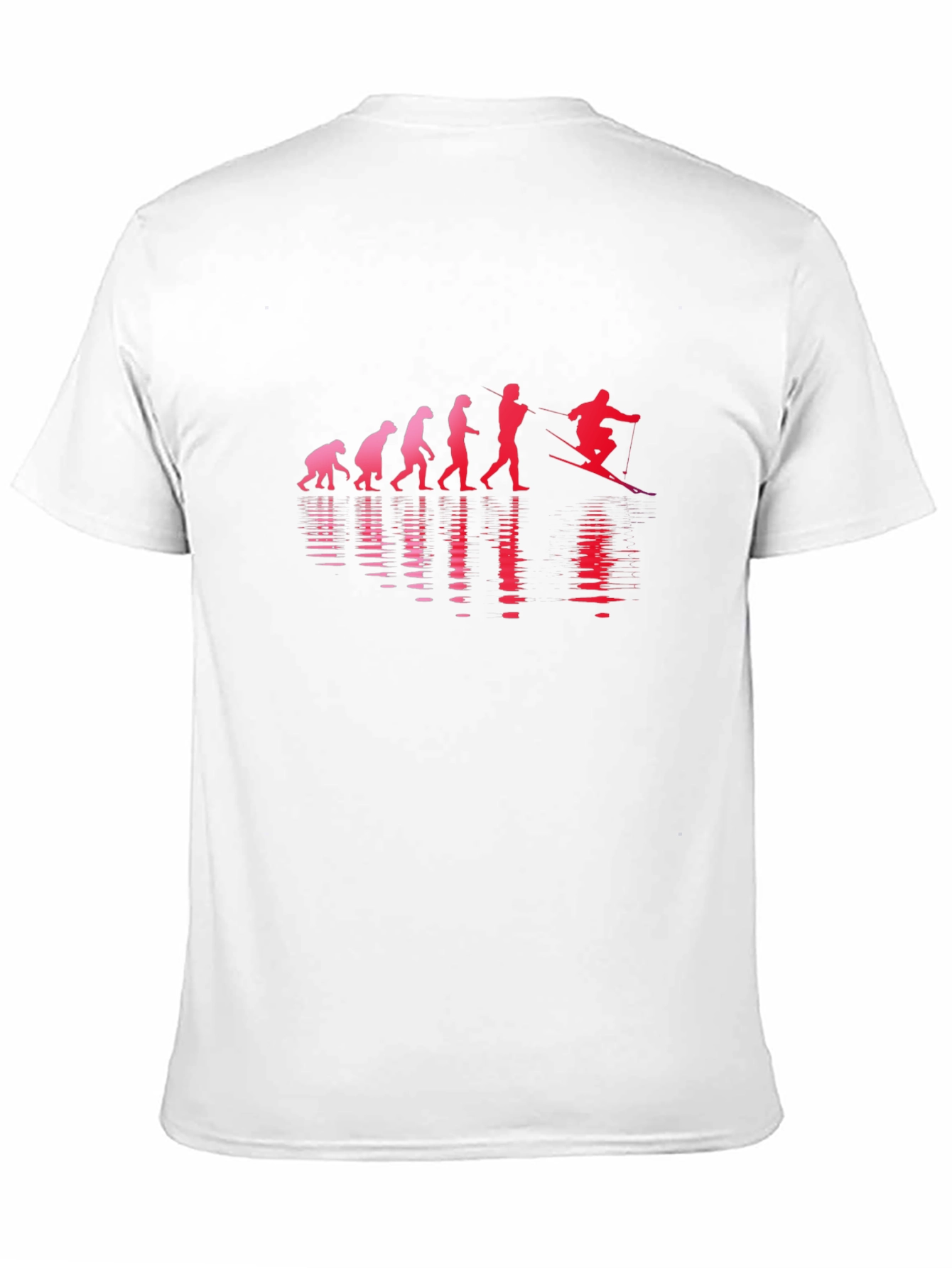 Evolution of Skiing Black T-Shirt