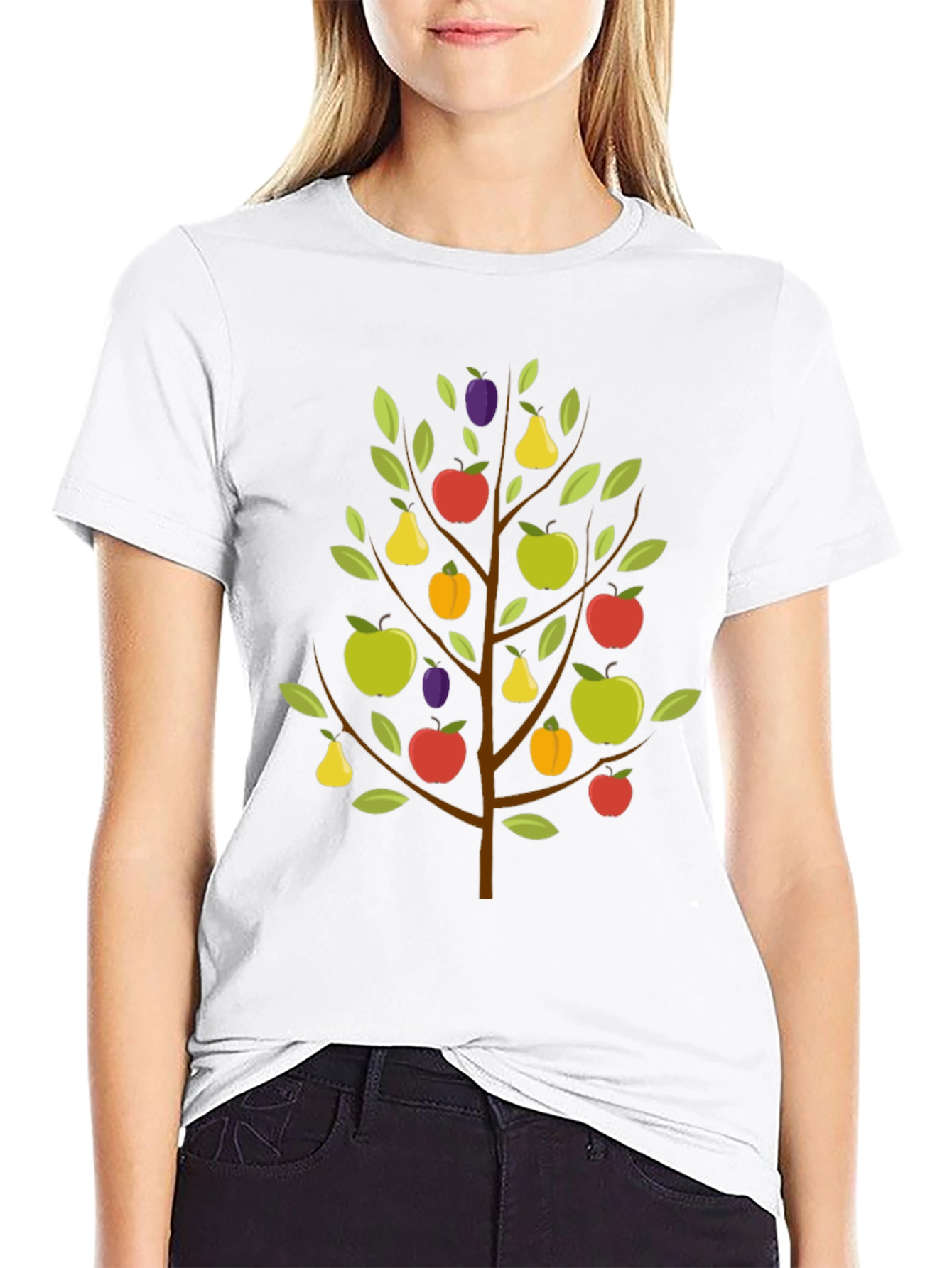 Fruit Tree Graphic Tee - Nature Inspired Design