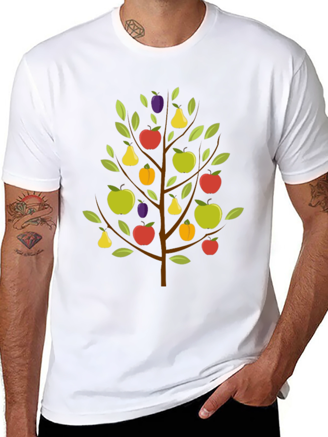 Fruit Tree Graphic Tee - Nature Inspired Design