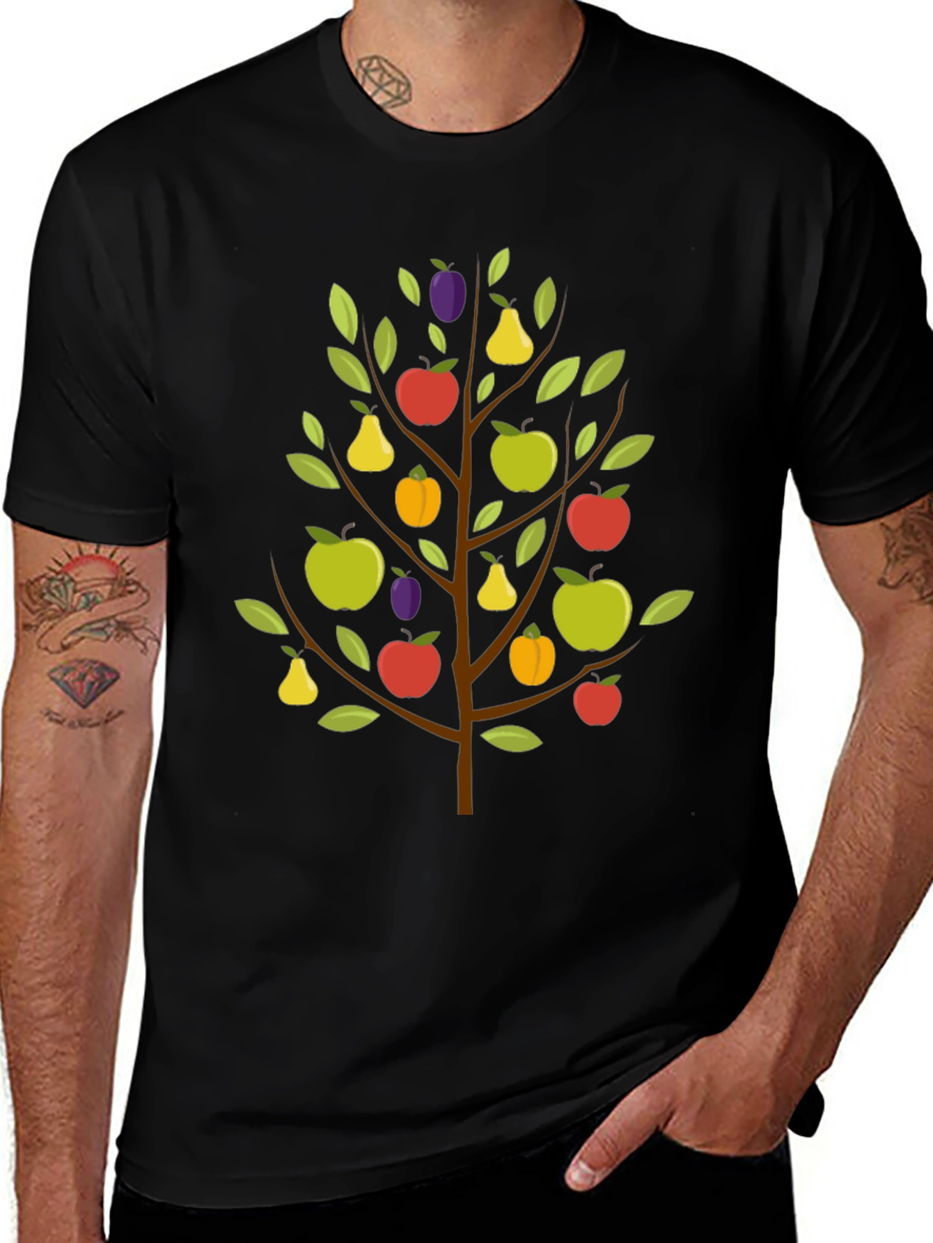 Fruit Tree Graphic Tee - Nature Inspired Design
