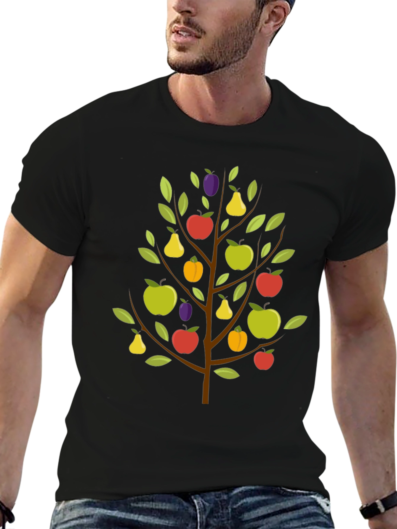 Fruit Tree Graphic Tee - Nature Inspired Design