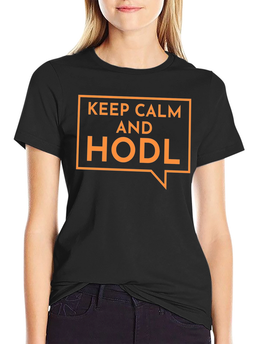 Keep Calm and HODL Black Crypto T-Shirt