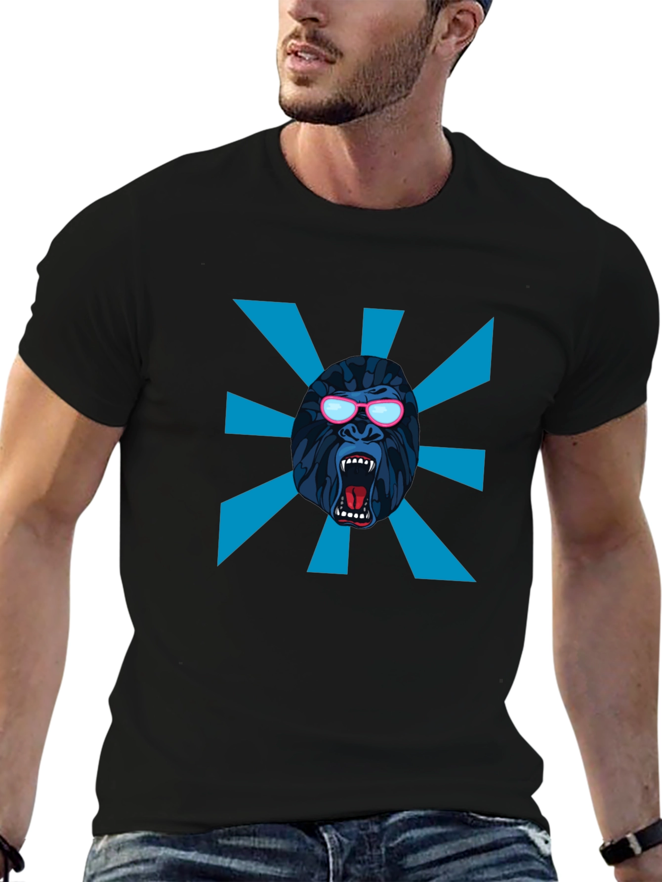 Cool Gorilla Graphic Tee - Black