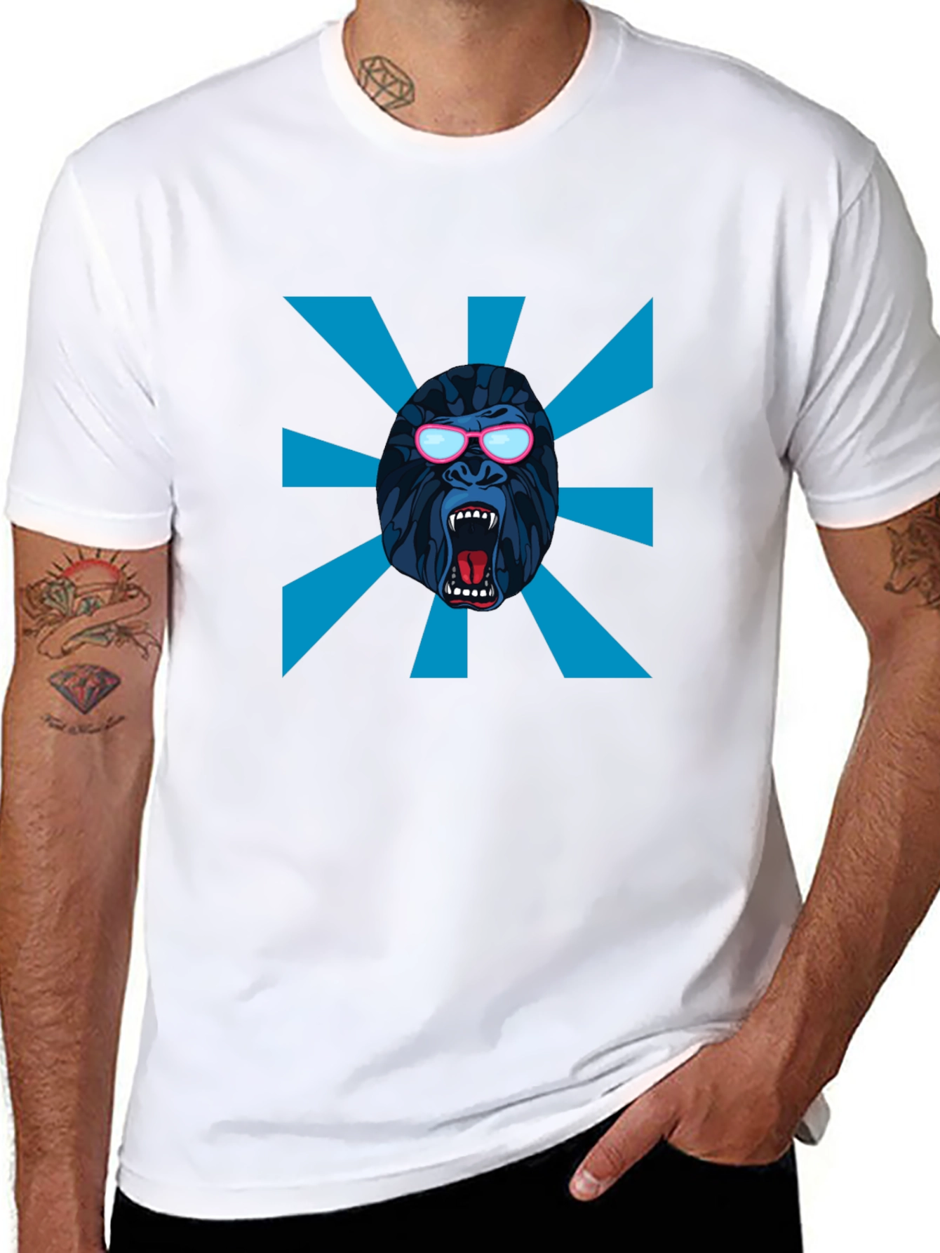 Cool Gorilla Graphic Tee - Black