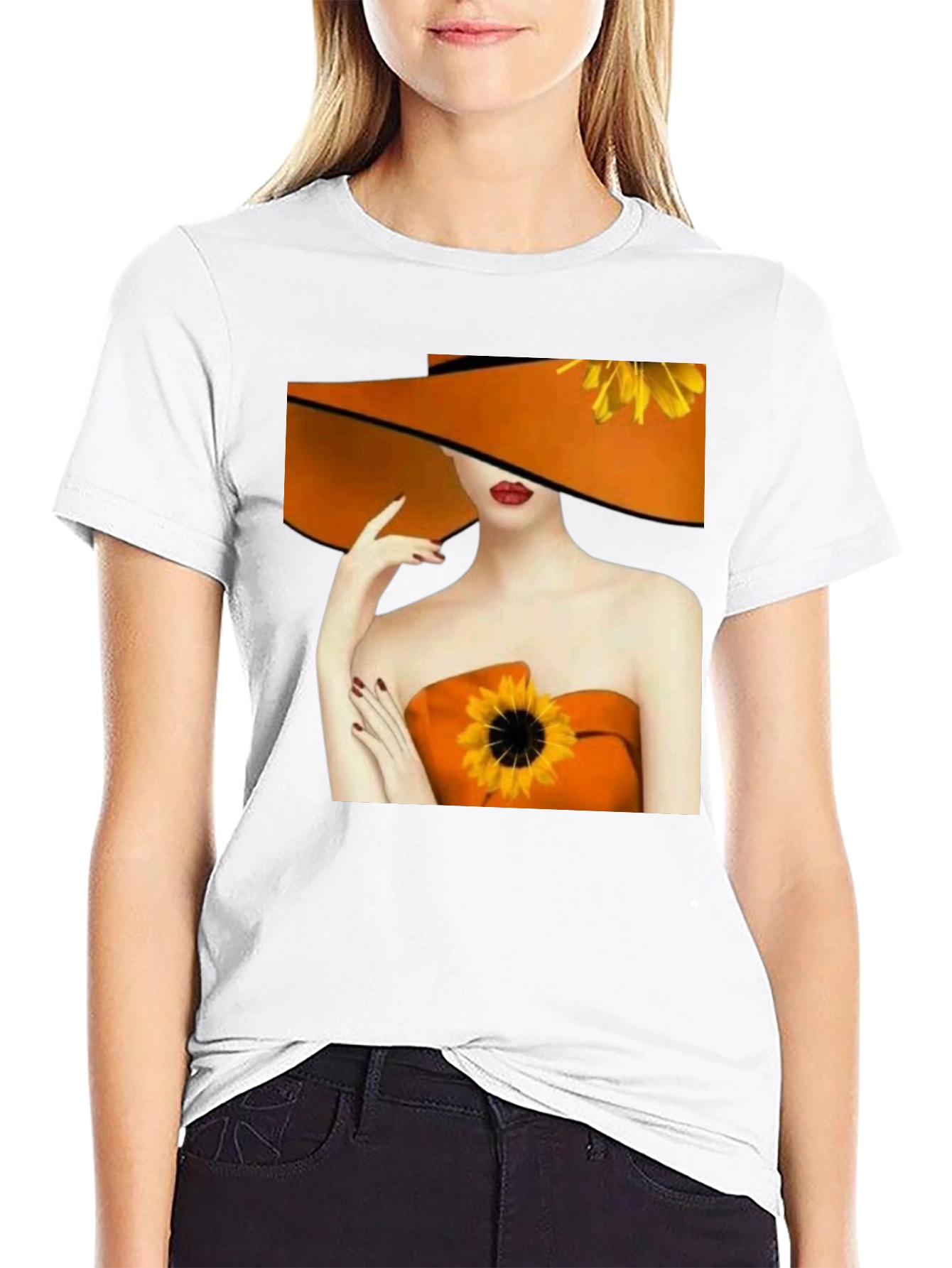 Sunflower Woman Graphic Tee