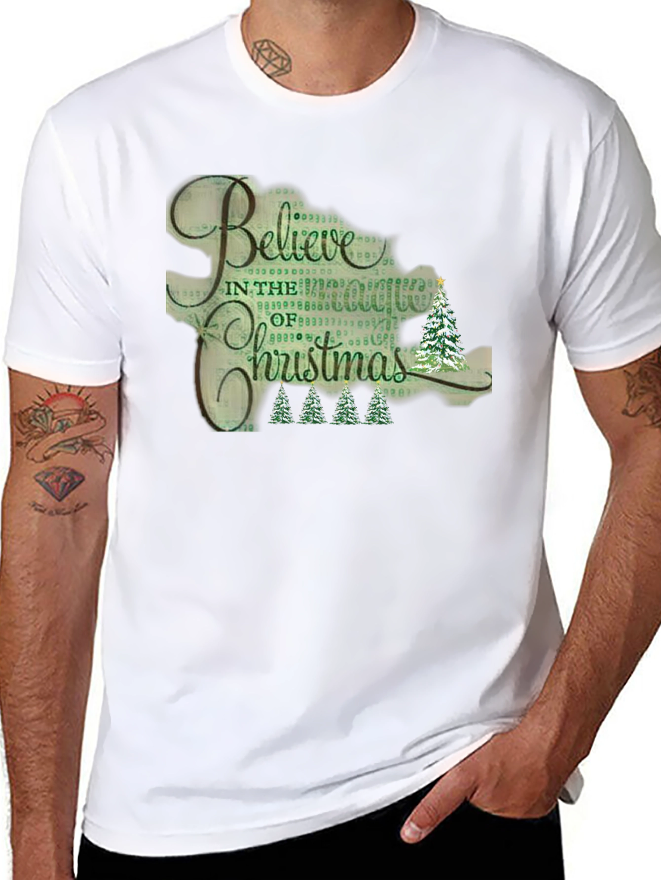Believe Christmas Graphic Tee - Black T-Shirt