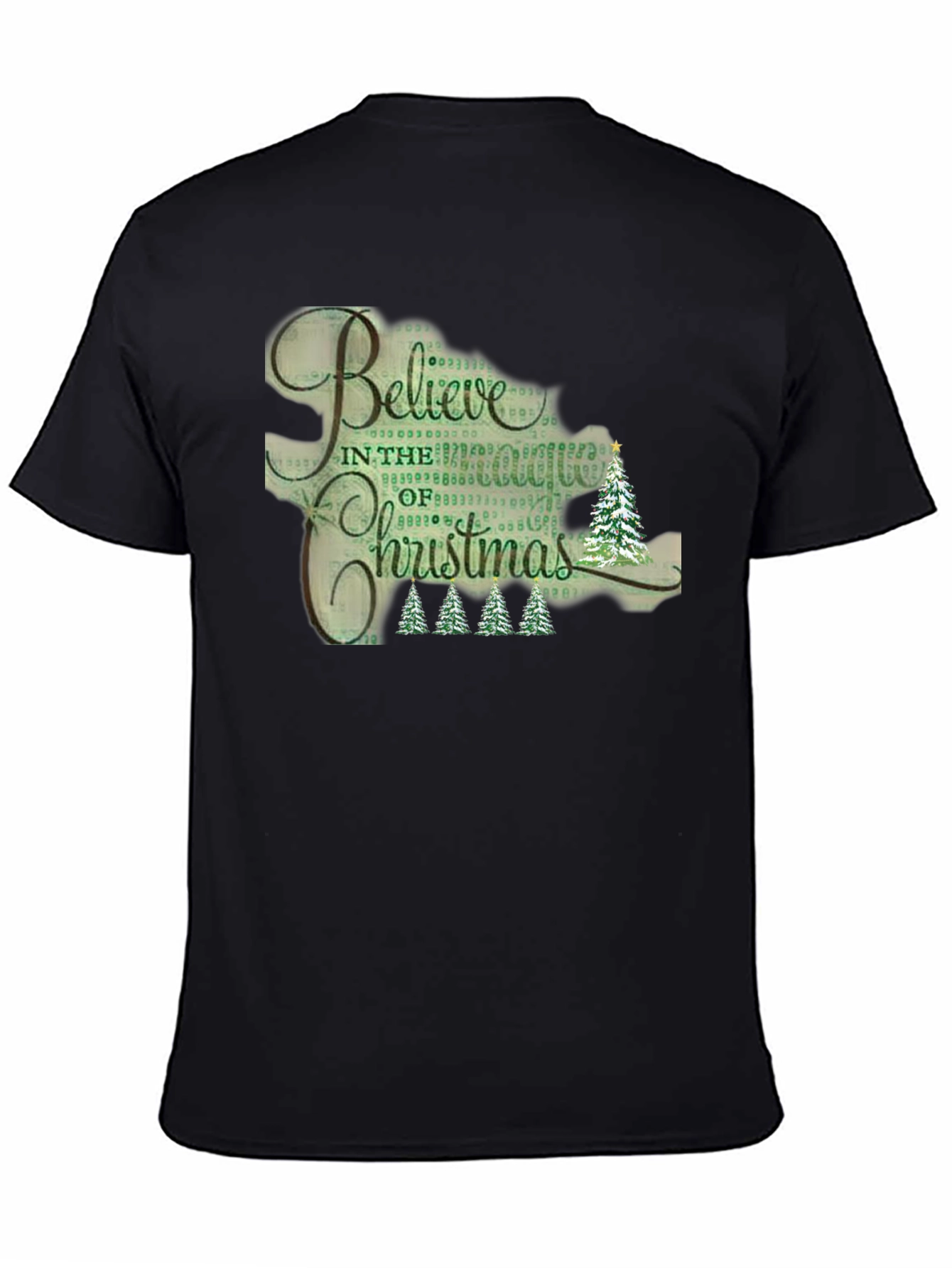 Believe Christmas Graphic Tee - Black T-Shirt