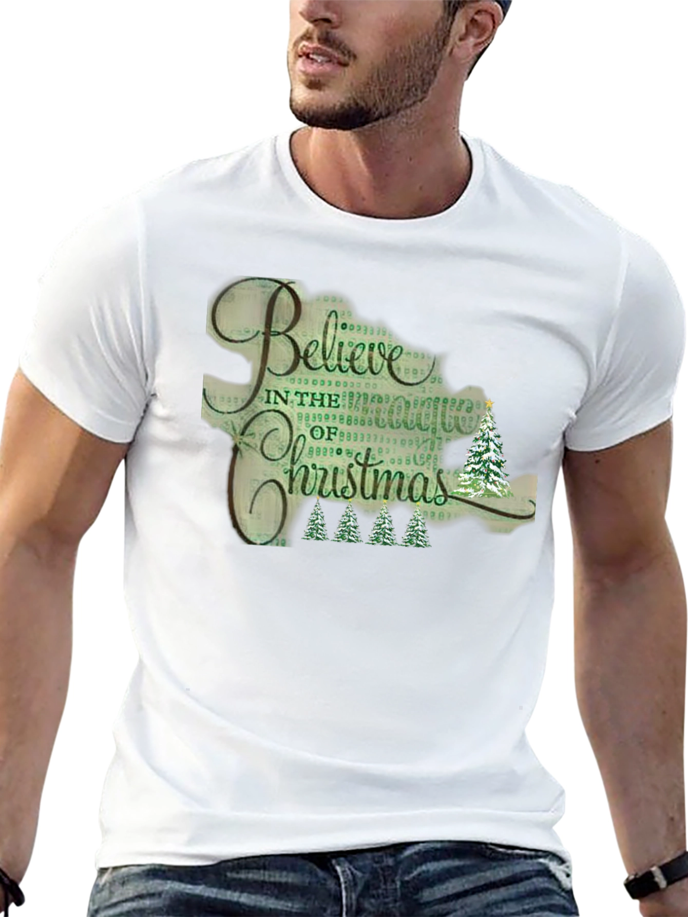 Believe Christmas Graphic Tee - Black T-Shirt