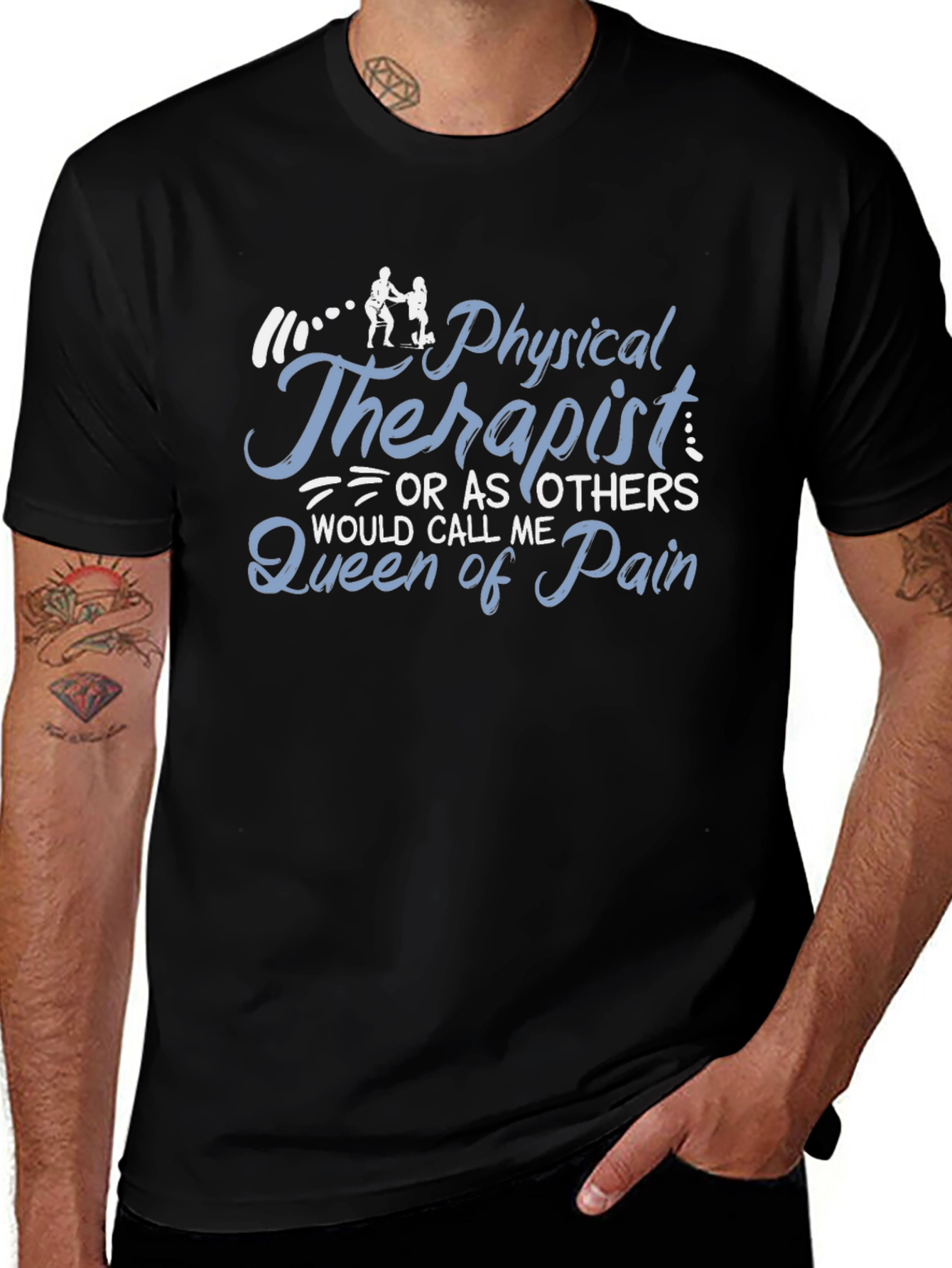 Physical Therapist Queen of Pain Graphic T-Shirt