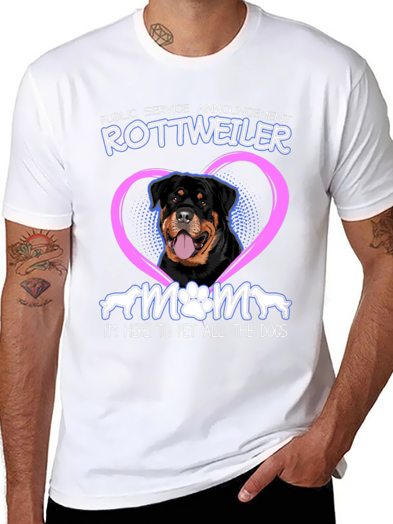 Rottweiler Mom Heart T-Shirt – Cute Dog Lover Tee