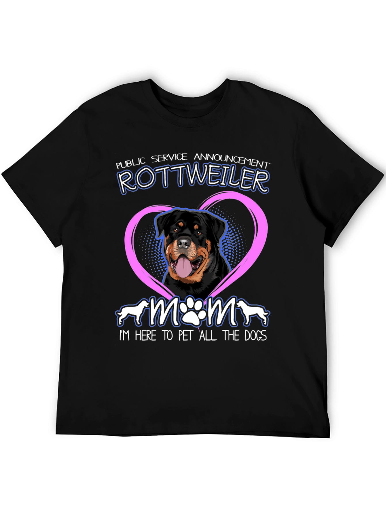 Rottweiler Mom Heart T-Shirt – Cute Dog Lover Tee