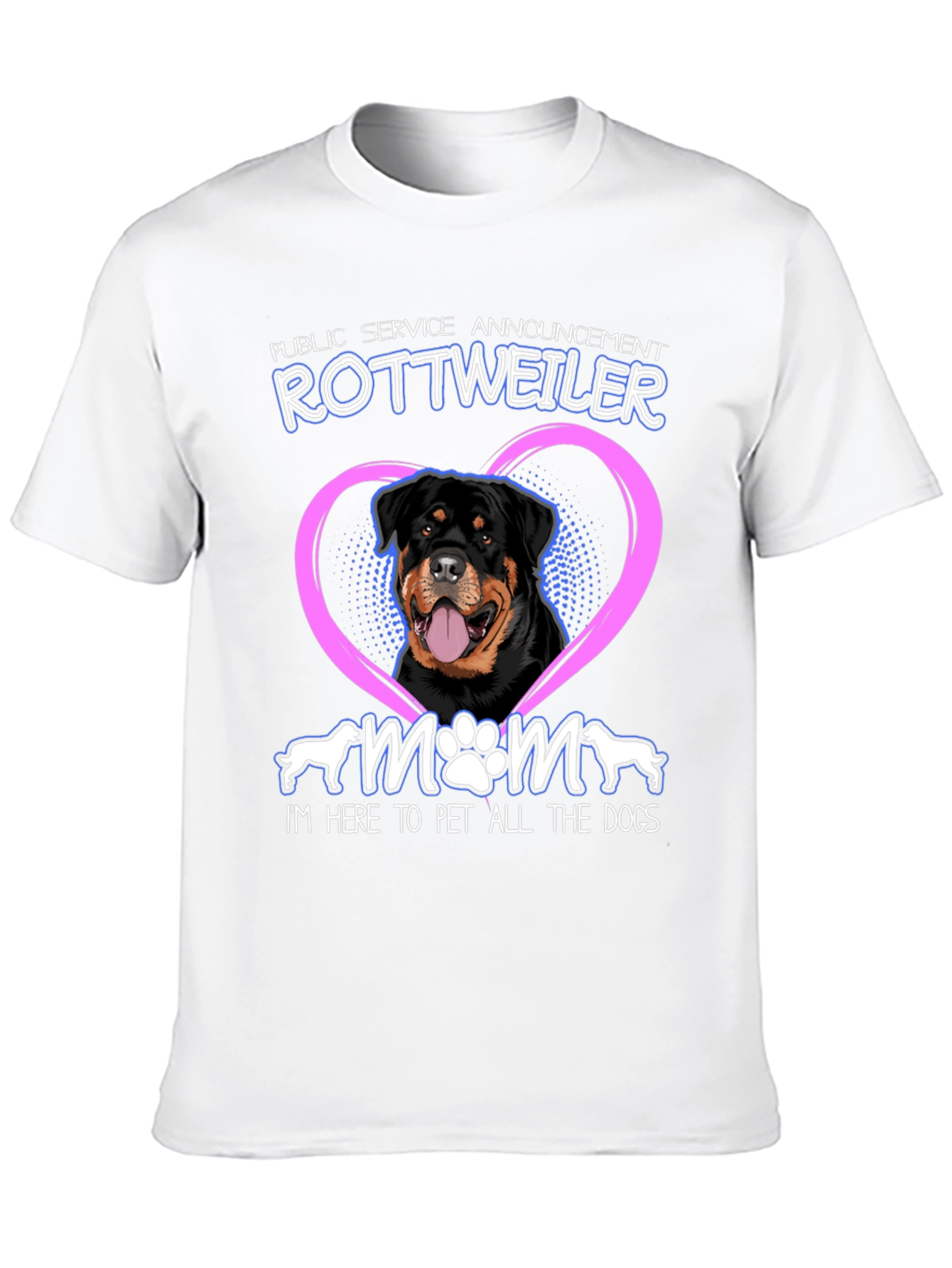 Rottweiler Mom Heart T-Shirt – Cute Dog Lover Tee
